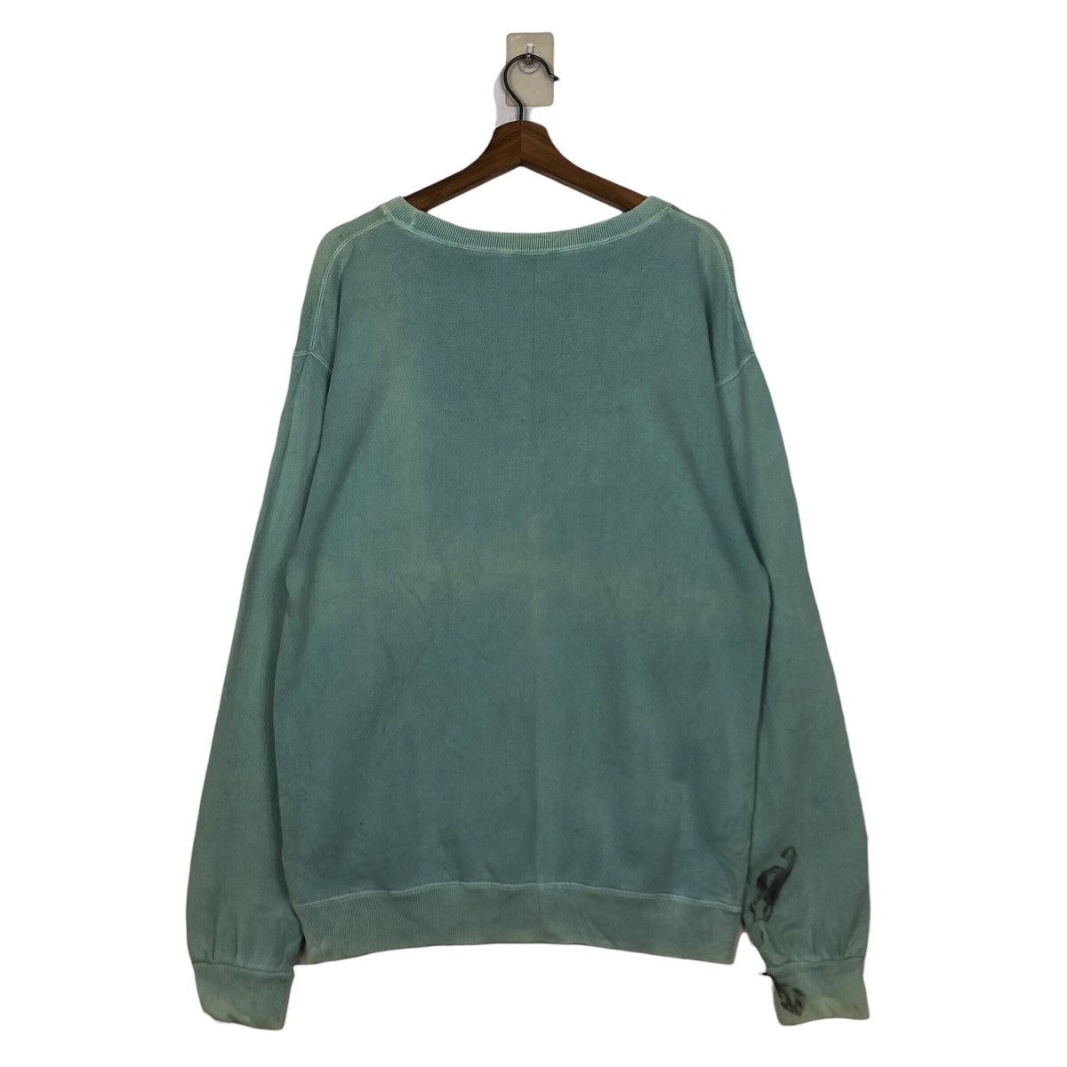 Japanese Brand Vintage Russell Athletic Green Sweatshirt FadedWash Crewneck Size US M / EU 48-50 / 2 - 9 Thumbnail