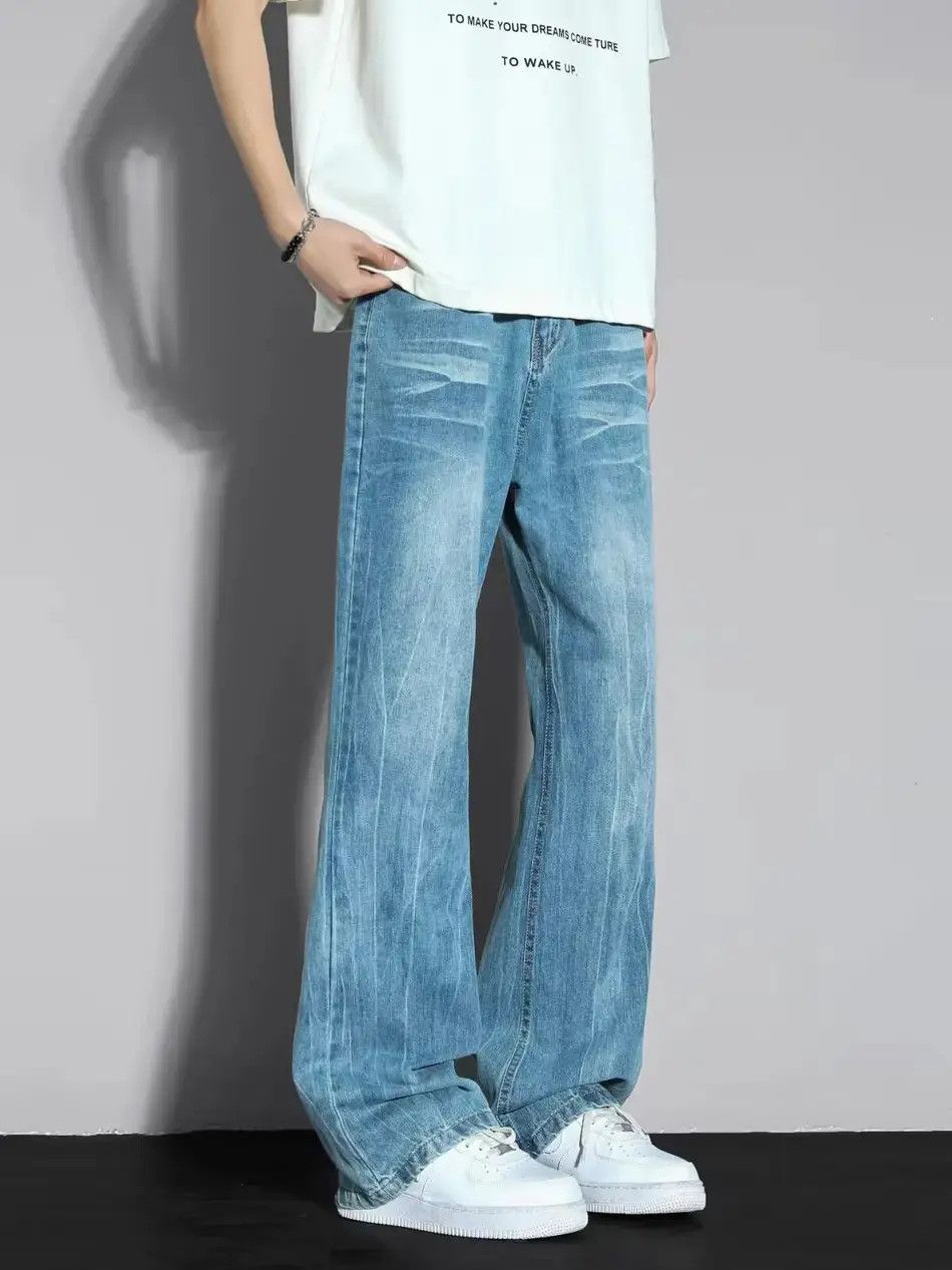 Japanese Brand Retro loose high street micro flared jeans Size US 32 / EU 48 - 4 Thumbnail
