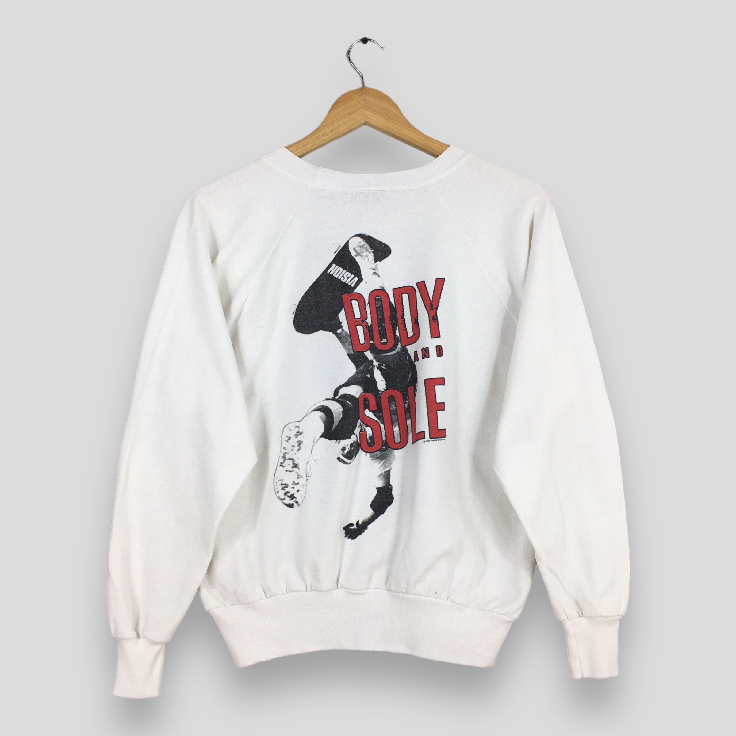 Vintage × Vision Streetwear Vintage 80s Vision Street Wear White Sweatshirt Small Size US S / EU 44-46 / 1 - 6 Thumbnail