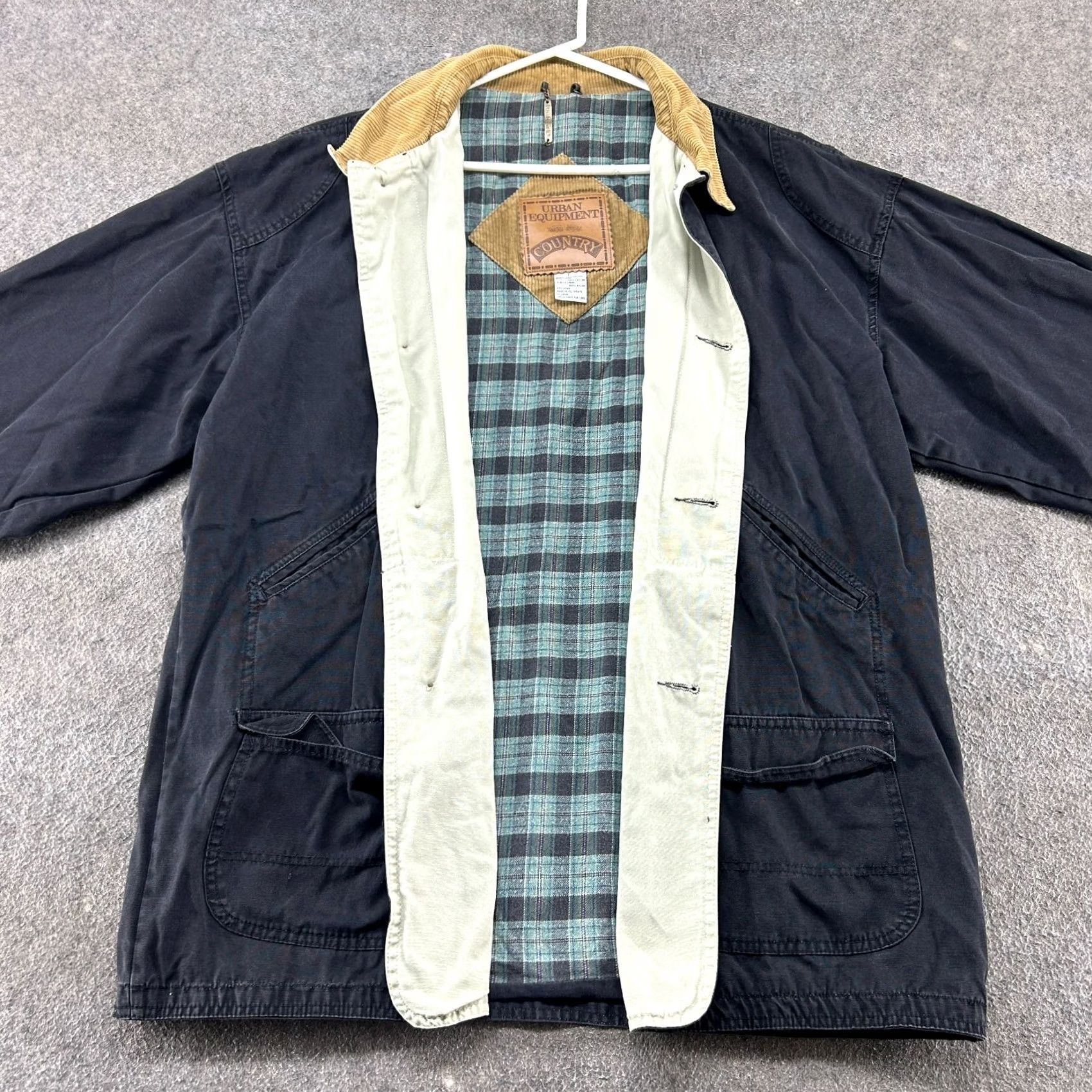 Equipment VINTAGE Urban Equipment Jacket Mens L Black Chore Barn Flannel Lined Canvas 90s Size US L / EU 52-54 / 3 - 5 Thumbnail