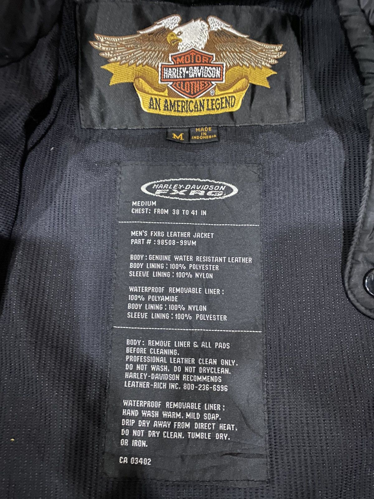 Harley Davidson × Vintage Vintage Harley Davidson FXRG motorcyle Jacket with Inner Size US M / EU 48-50 / 2 - 7 Thumbnail