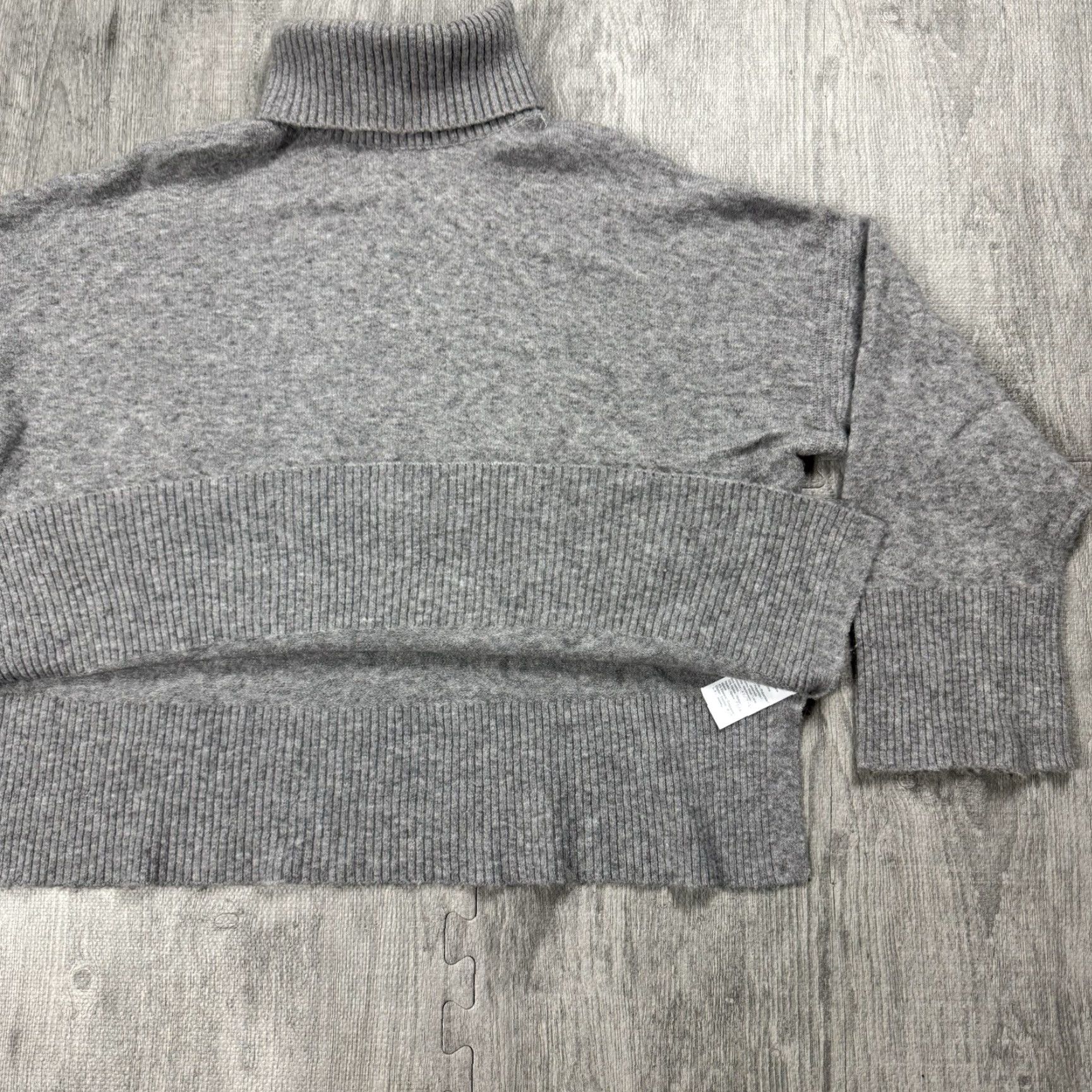 J.Crew J.CREW Turtleneck Sweater Womens L Grey Solid Long Sleeve Pullover Knit Relaxed Fit Fall Winter Spring Size L / US 10 / IT 46 - 4 Thumbnail