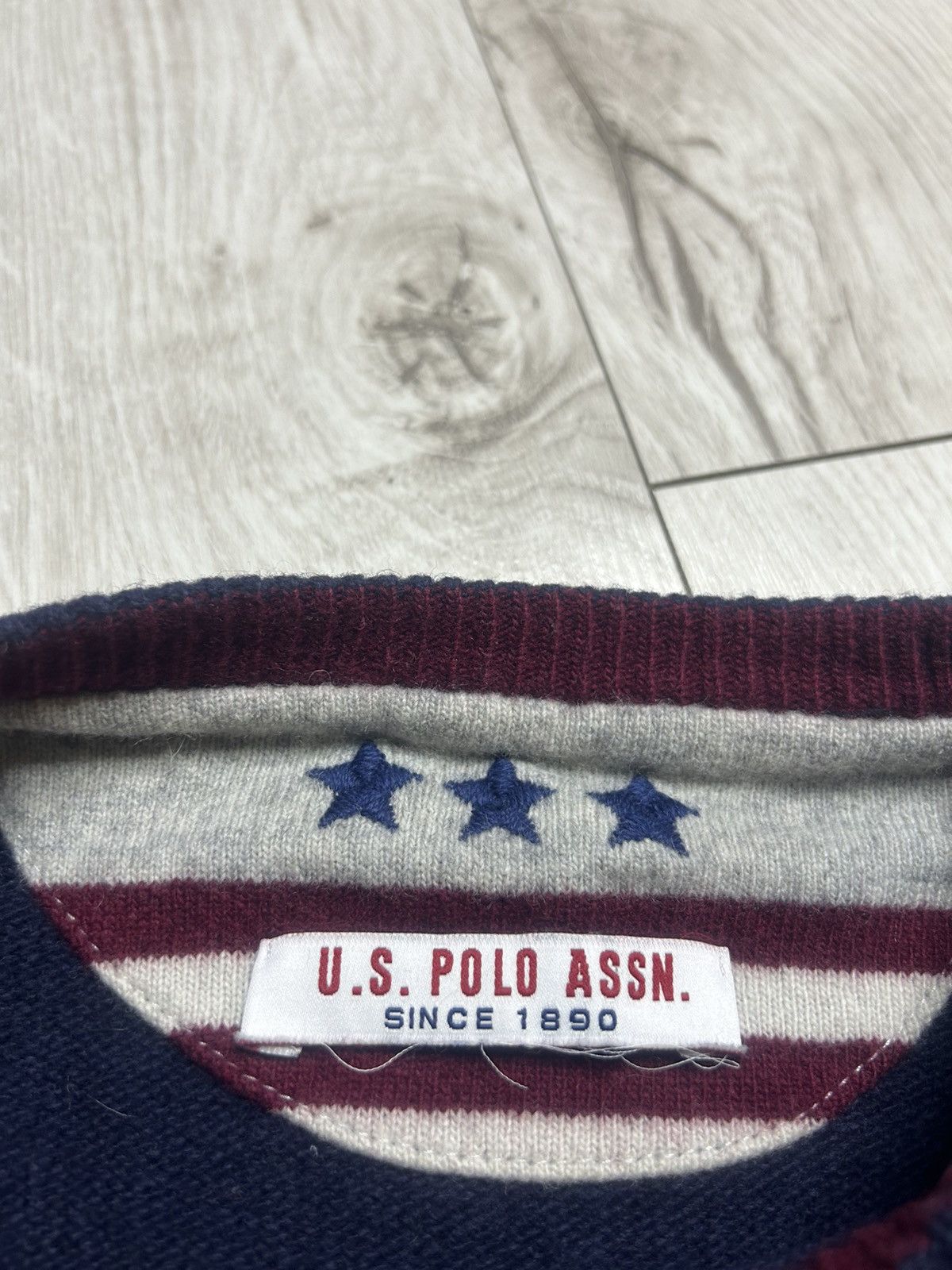 Polo Ralph Lauren × Vintage U.S. POLO ASSN Jeans Vintage Big USA Flag Logo wool sweater Size US XL / EU 56 / 4 - 3 Thumbnail