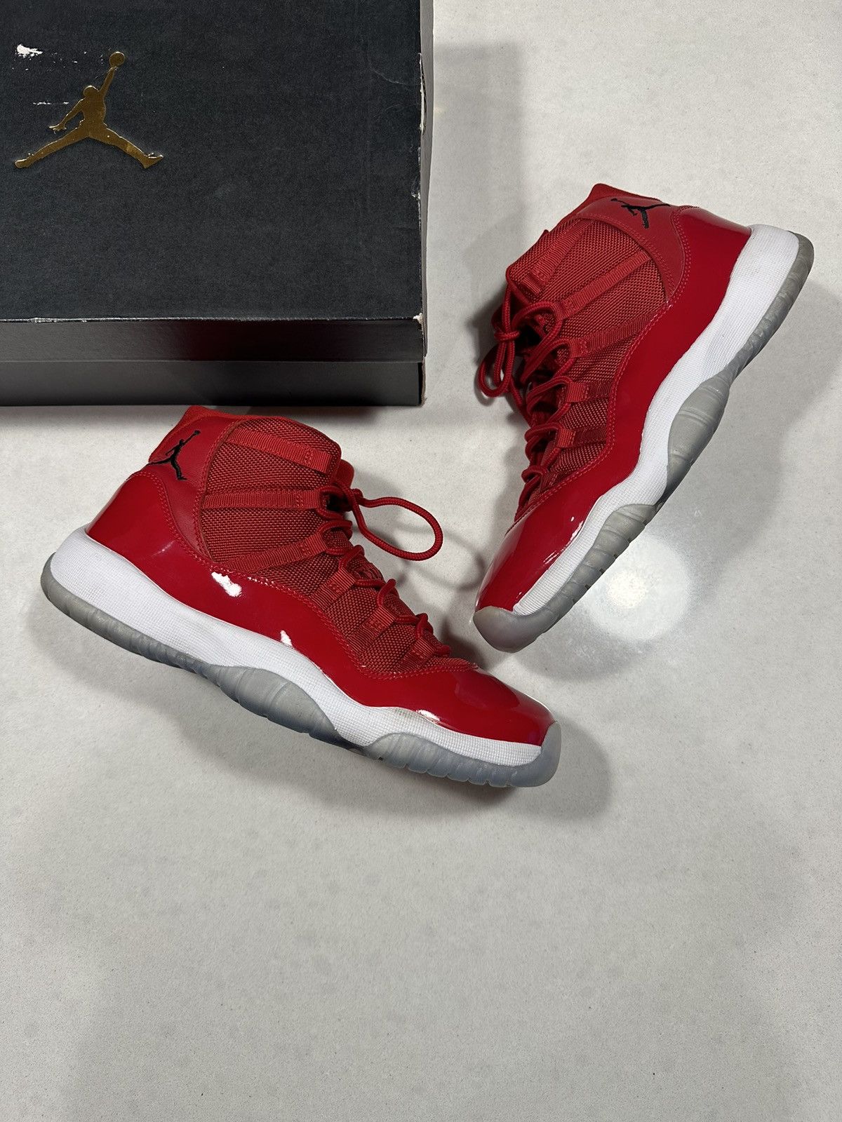image of Jordan Brand 11 “Win Like 96” Shoes in Red, Men's (Size 7)