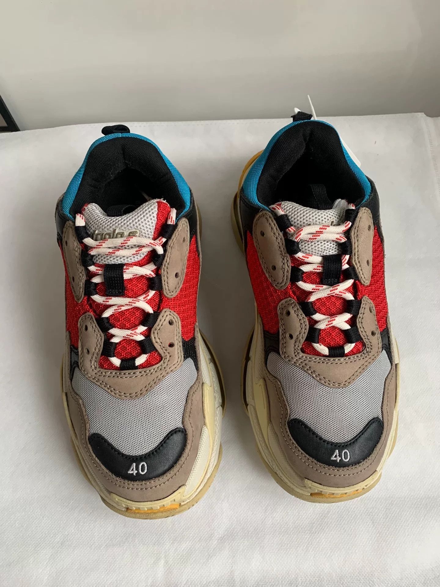 Balenciaga Balenciaga Dad Shoes Size 40 Red Blue Size US 7 / EU 40 - 1 Thumbnail