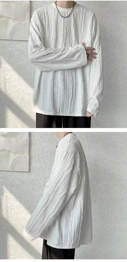 Japanese Brand Korean fashion retro crinkle shirt Size US M / EU 48-50 / 2 - 4 Thumbnail