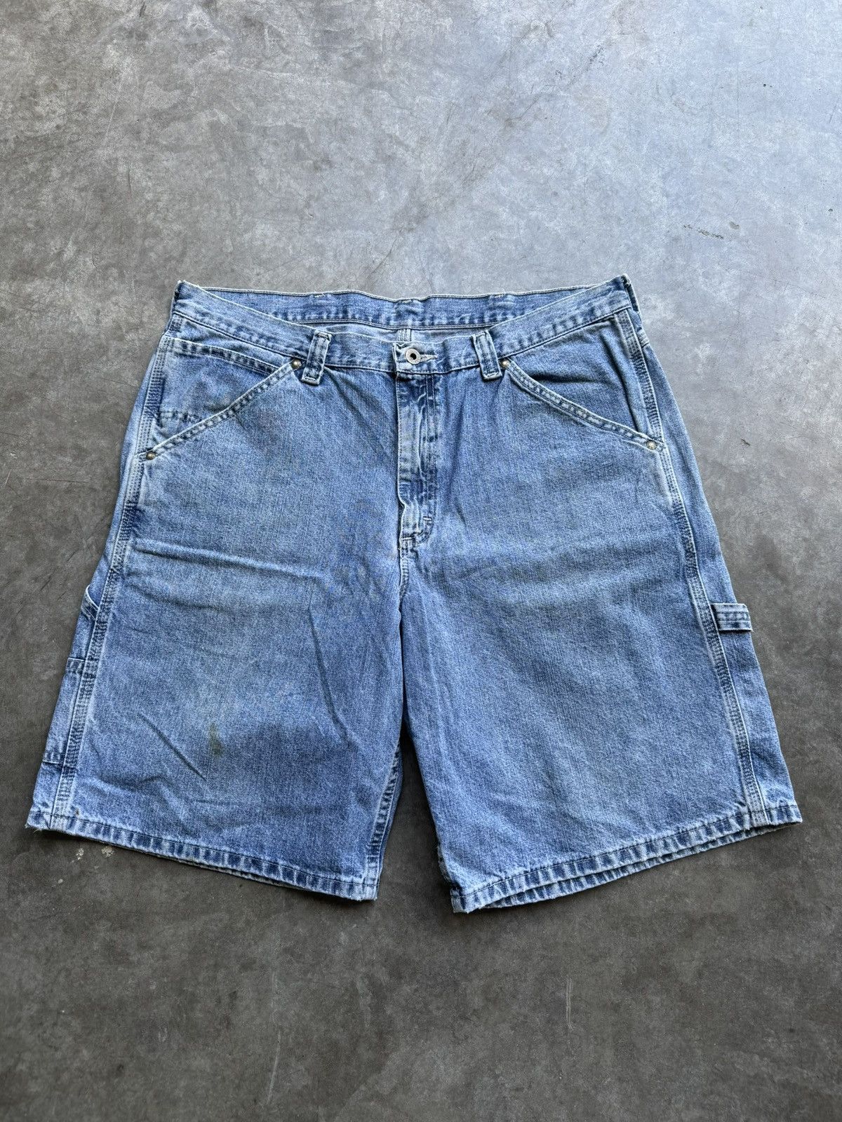 Lee Vintage 90’s/00’s Lee Carpenter Baggy Denim Jean Shorts Size US 36 / EU 52 - 2 Thumbnail