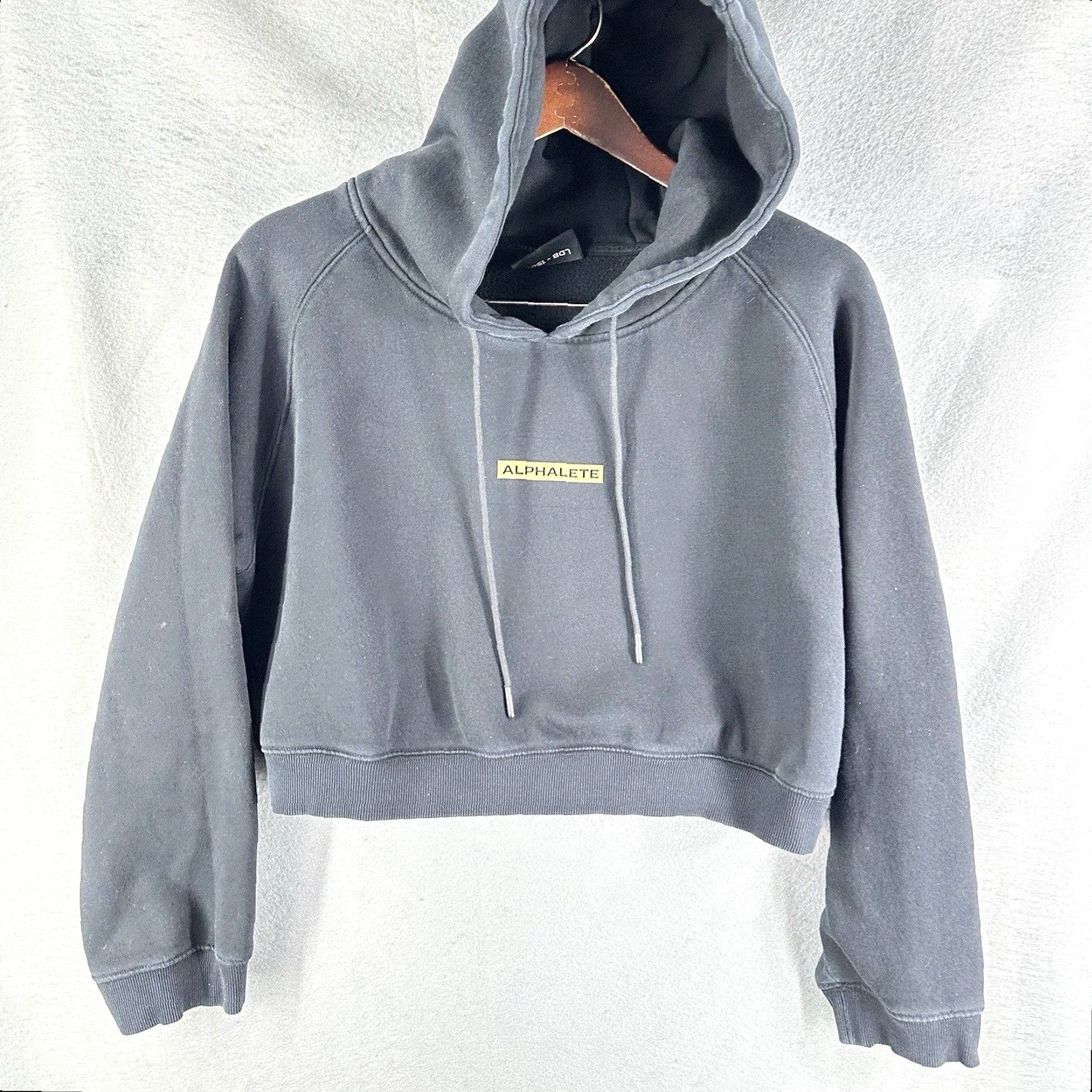 Vintage ALPHALETE Hoodie Cropped Womens 2XL Black Logo Pullover Athletic Preppy Size XXL / US 16-18 / IT 52-54 - 5 Thumbnail