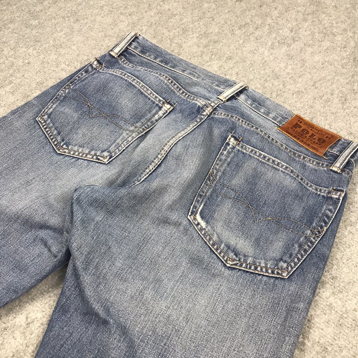 Japanese Brand × Polo Ralph Lauren DISTRESSED POLO RALPH LAUREN PATCHWORK BLUE FADED DENIM PANT Size US 32 / EU 48 - 12 Thumbnail