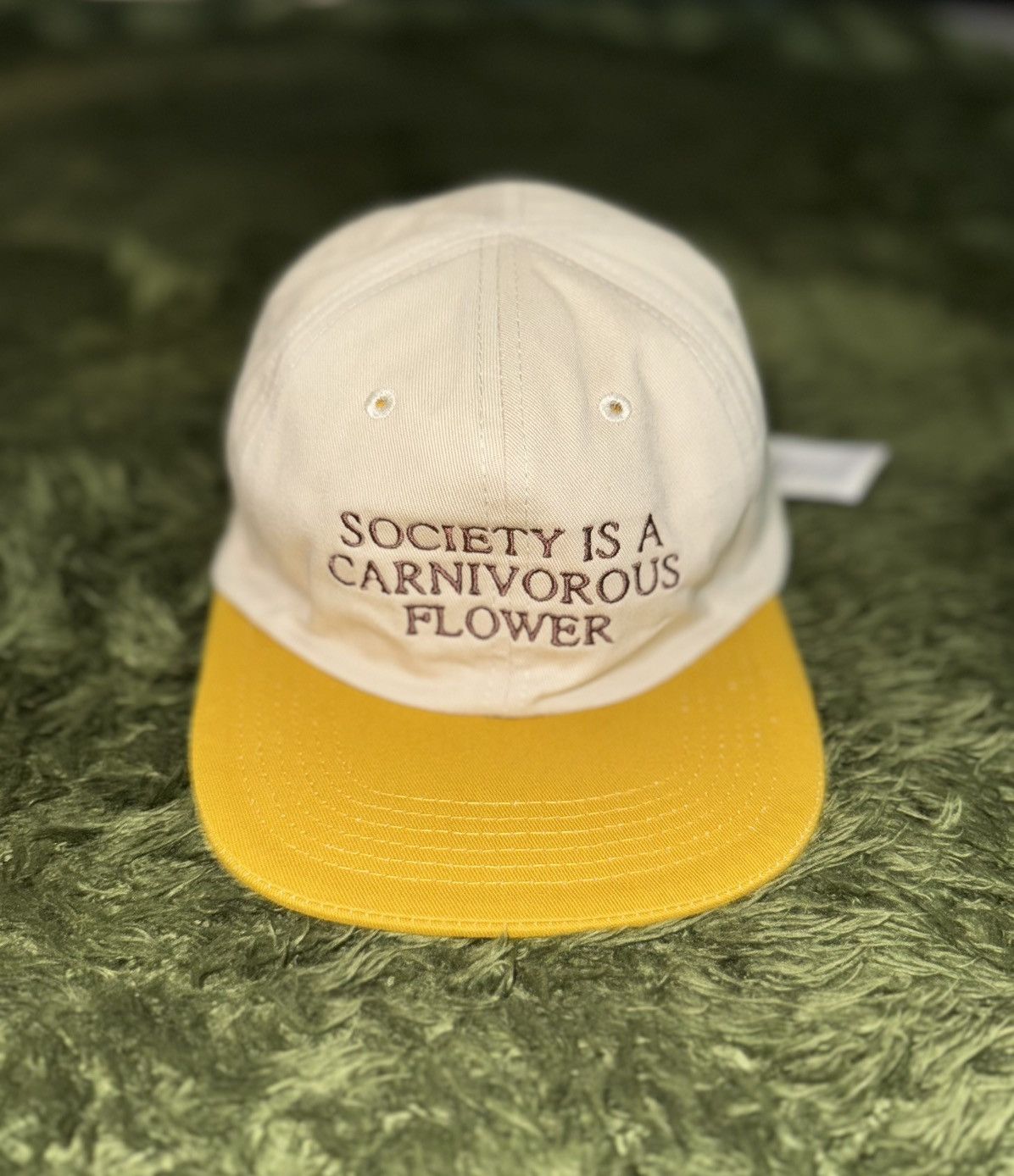 Pleasures Pleasures reversible embroidery logo cap mustard Size ONE SIZE - 1 Thumbnail