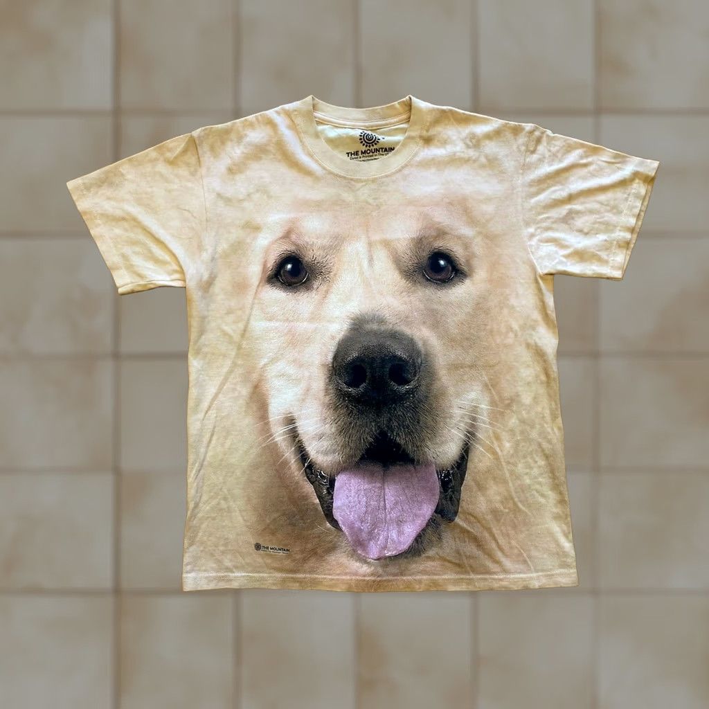 The Mountain The Mountain Dog T-shirt Sz Small 100% Cotton Beige Crew Neck Short Sleeve Graphic Tee Mens Size US S / EU 44-46 / 1 - 1 Thumbnail