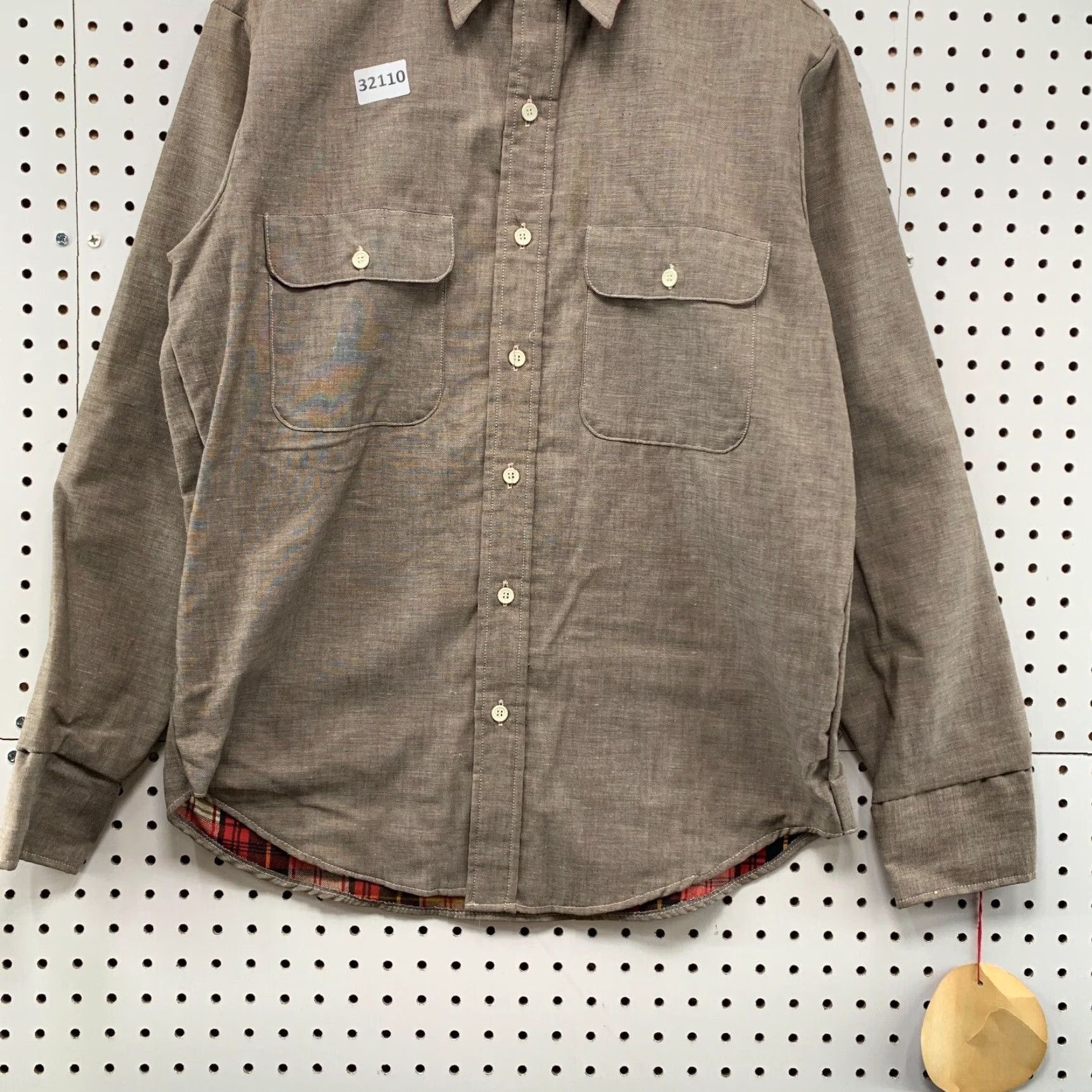Vintage VINTAGE Kingsport Flannel Lined Button-Up Shirt Mens Medium Brown 70s 80s 90s Size US M / EU 48-50 / 2 - 6 Thumbnail