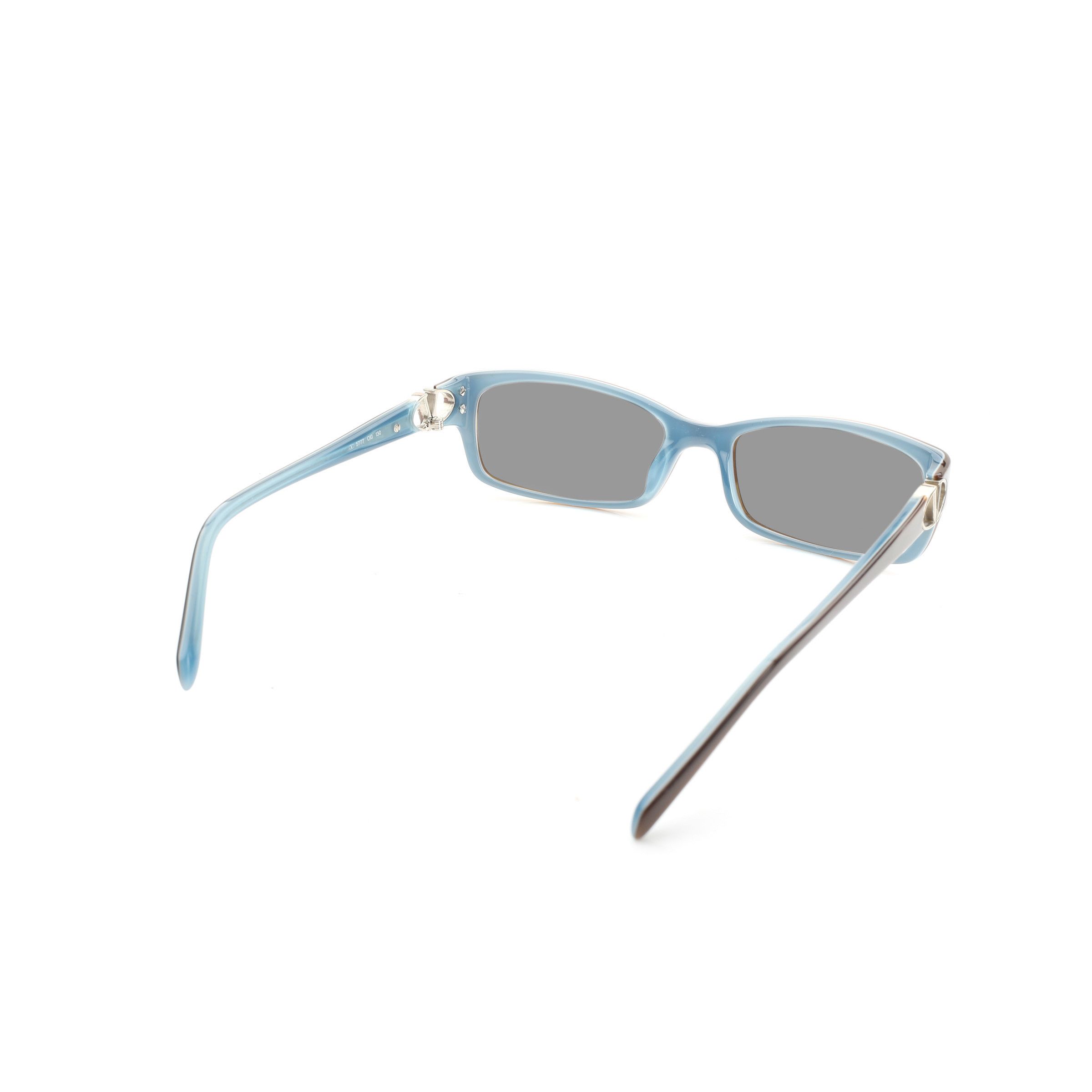 Valentino Valentino '00s Signature Brown & Blue Plastic Sunglasses Size ONE SIZE - 4 Thumbnail