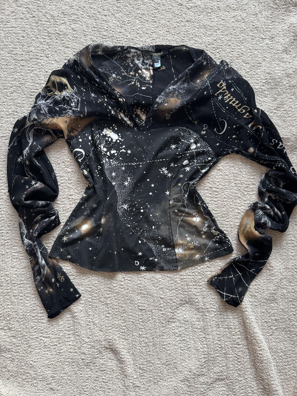 Roberto Cavalli ARCHIVE Roberto Cavalli FW 2003 "Constellation" Zodiac Top Size L / US 10 / IT 46 - 1 Thumbnail