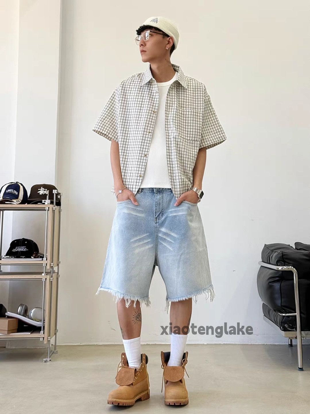 Designer Unisex zipper utility skate hiphop loose baggy shorts Size US 32 / EU 48 - 5 Thumbnail
