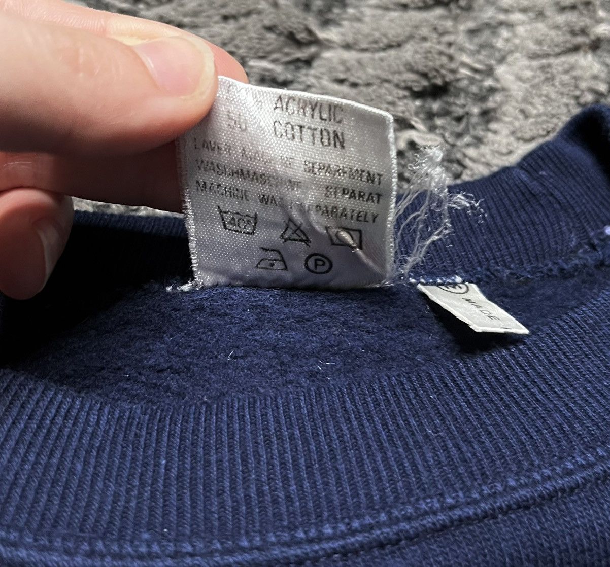 Vintage Vintage Navy Ski Crewneck Sweatshirt Basic Retro Mountain Size US M / EU 48-50 / 2 - 4 Thumbnail