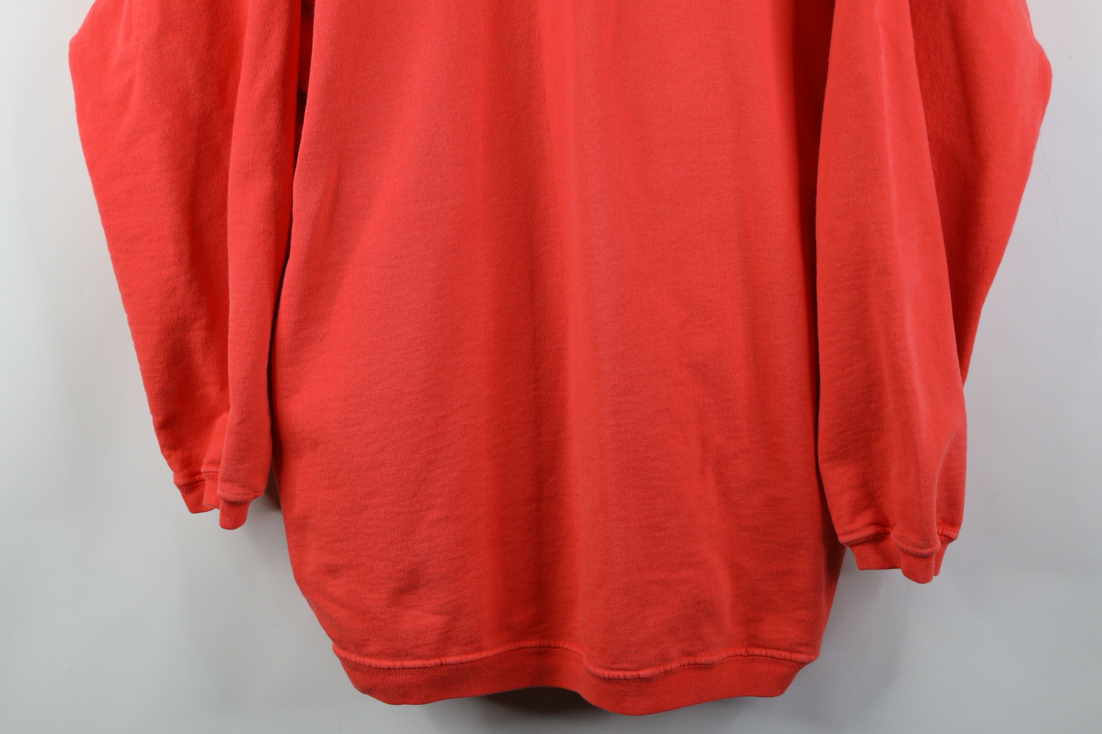 Vintage Vintage 90s Streetwear French Terry Henley Sweatshirt Salmon Size US XXL / EU 58 / 5 - 3 Thumbnail