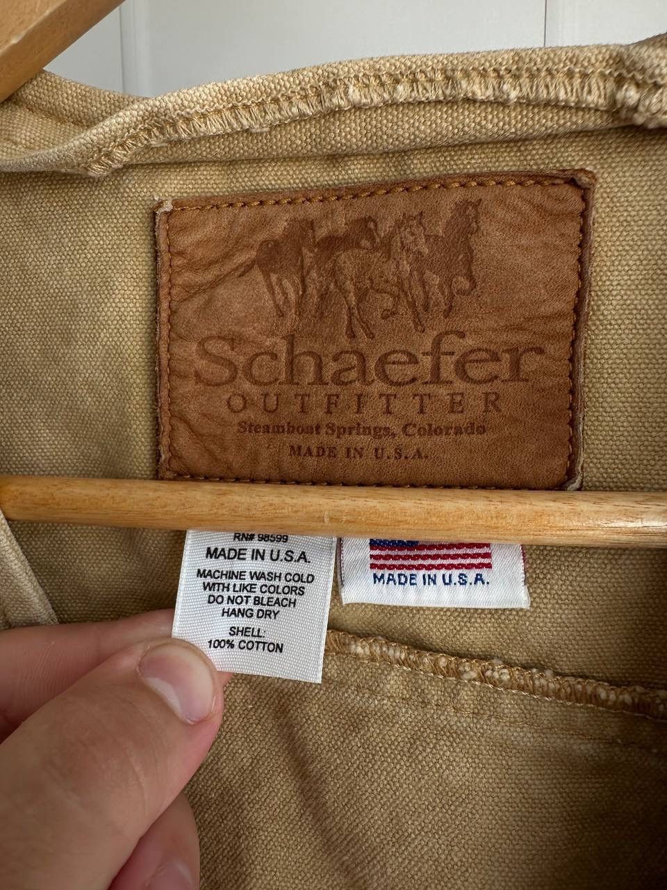 Vintage Vintage Schaefer Western Leather USA Beige Jacket Size US M / EU 48-50 / 2 - 13 Thumbnail