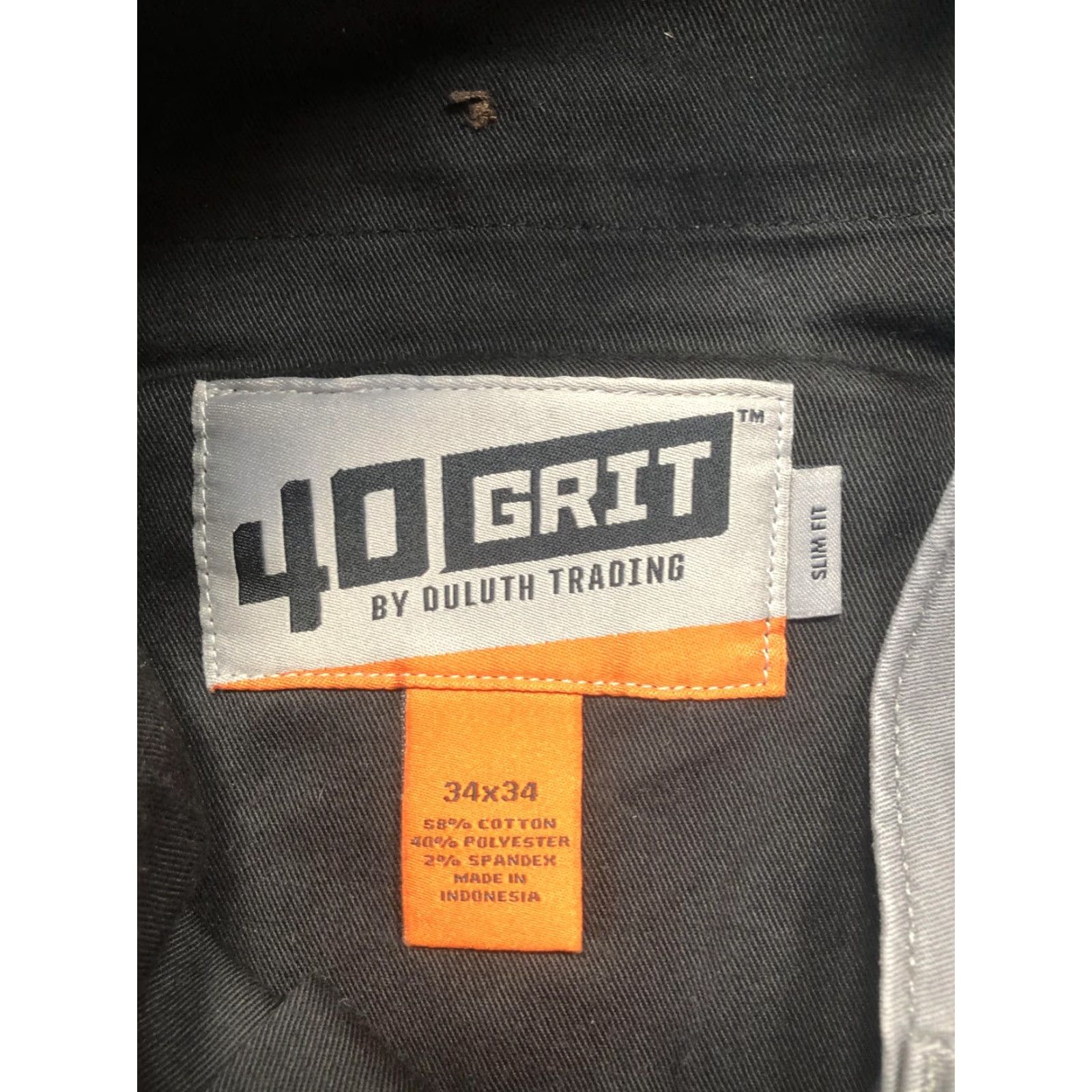 Duluth Trading Company 40 Grit Duluth Trading Pants Mens 34x34 Gray Slim Stretch Chino Casual Workwear Flat Front Size US 34 / EU 50 - 6 Thumbnail