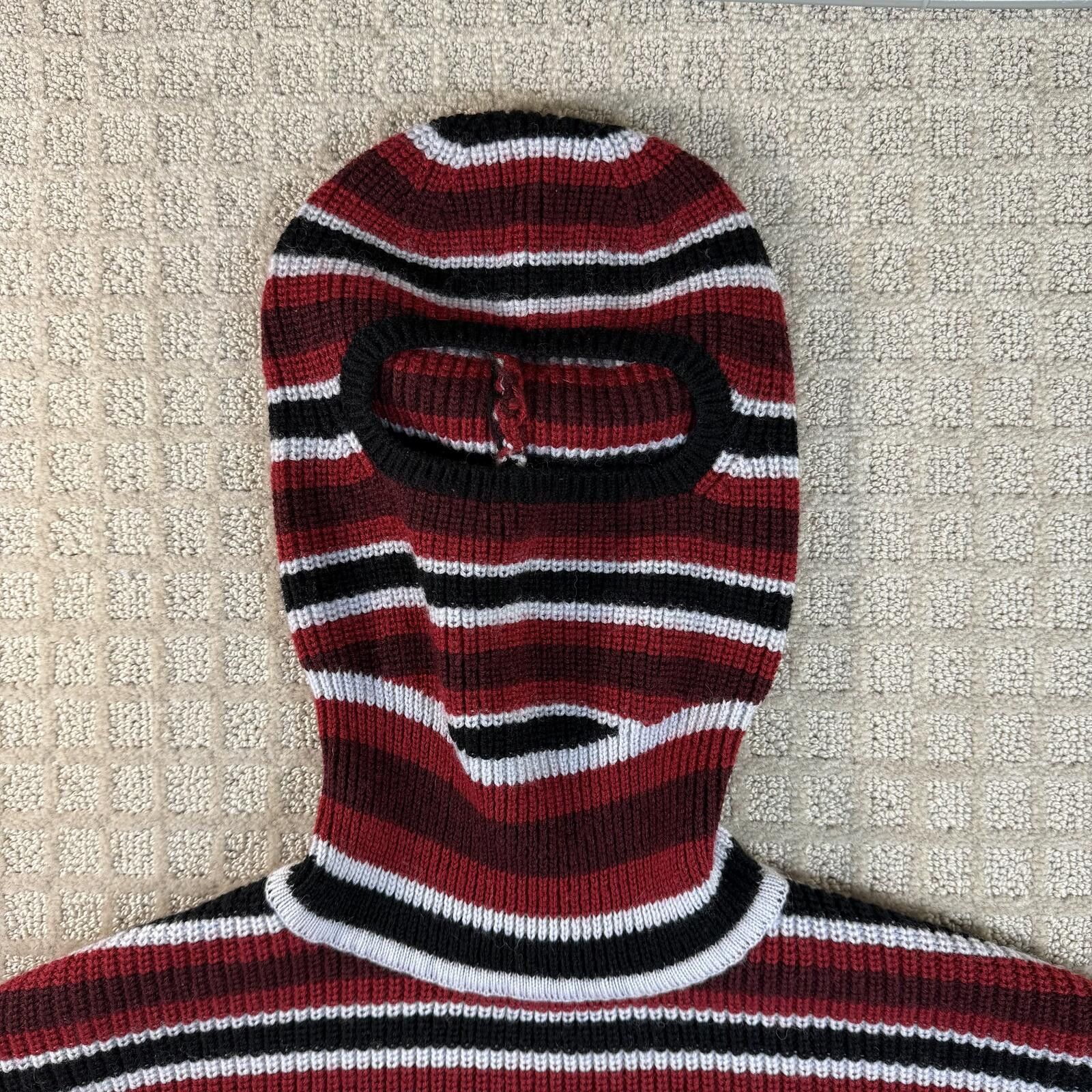 Supreme Supreme Balaclava Stripe Knit Sweater Hoodie Large NWT 2022 Size US L / EU 52-54 / 3 - 3 Thumbnail