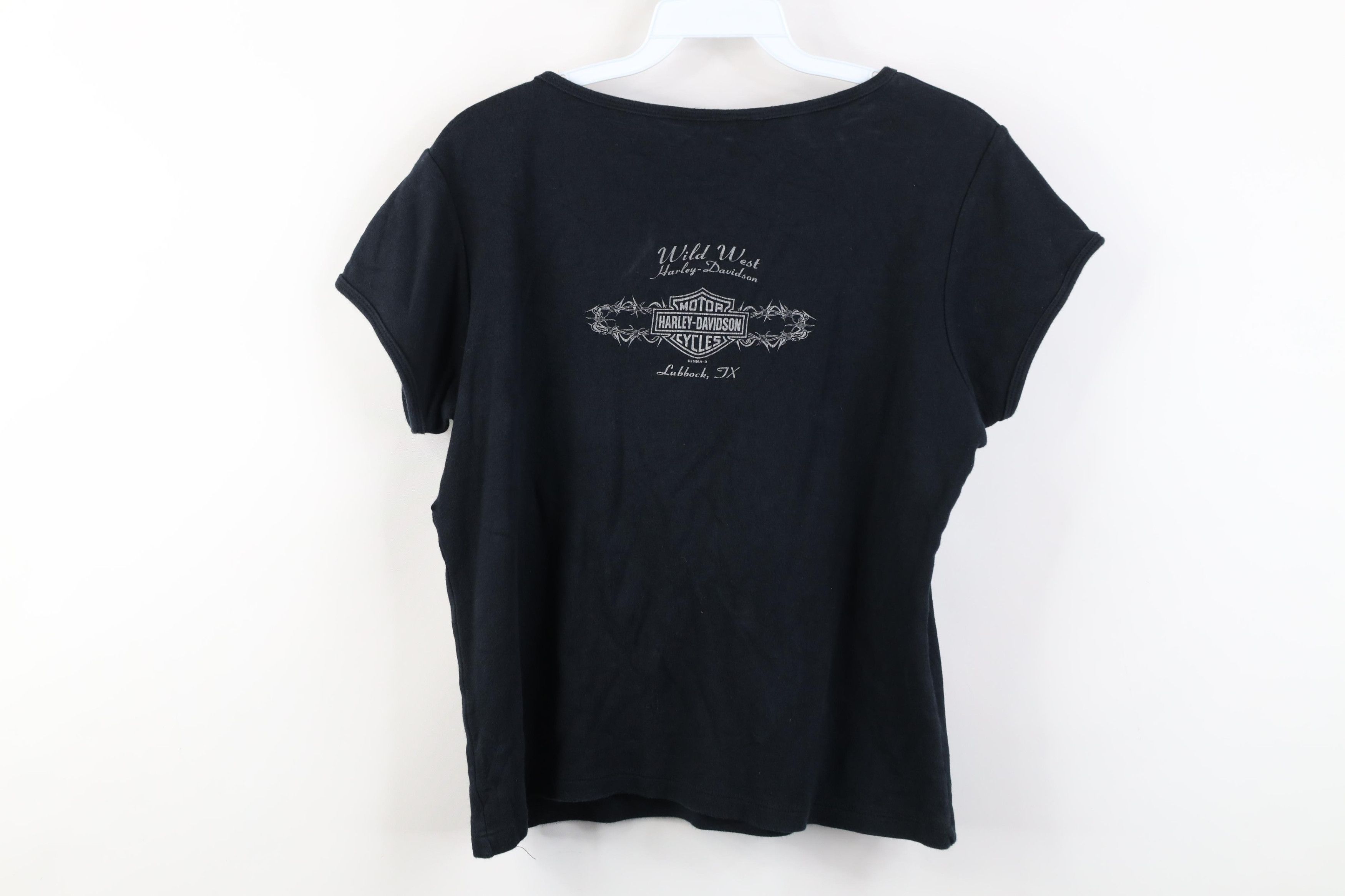 Harley Davidson Vintage Y2K 2002 Harley Davidson Sequined Eagle T-Shirt Size L / US 10 / IT 46 - 13 Thumbnail