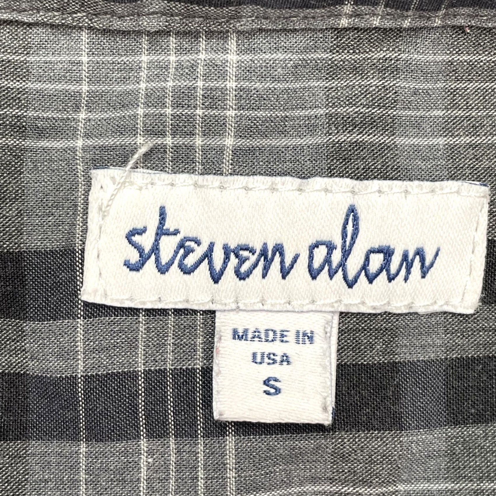 Steven Alan Steven Alan Shirt Mens Small Gray Plaid Long Sleeve Button-Up USA Cotton Casual Size US S / EU 44-46 / 1 - 2 Thumbnail