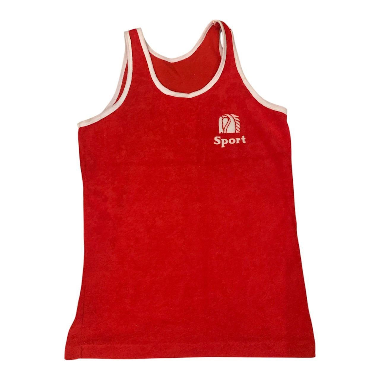Vintage Vintage Authentic 80s Red Terrycloth Sports Tank Top Size M / US 6-8 / IT 42-44 - 6 Thumbnail