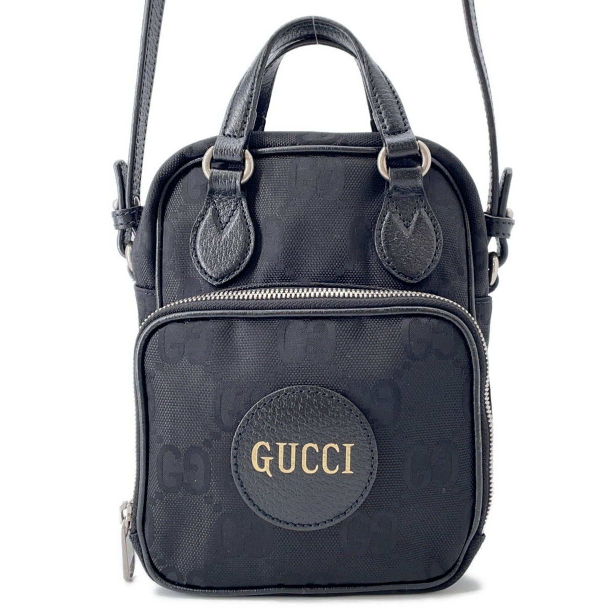 Gucci Off the Grid Shoulder Bag in GG Nylon (625850) - Black. This 2-way handbag is available black.