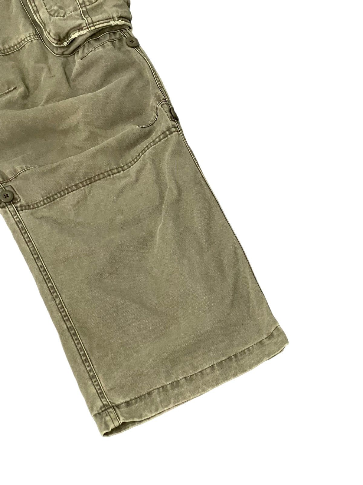 Japanese Brand Wide Cargo Sunny Cloud Cotton Canvas Military 7🟦2 Size US 31 - 4 Thumbnail