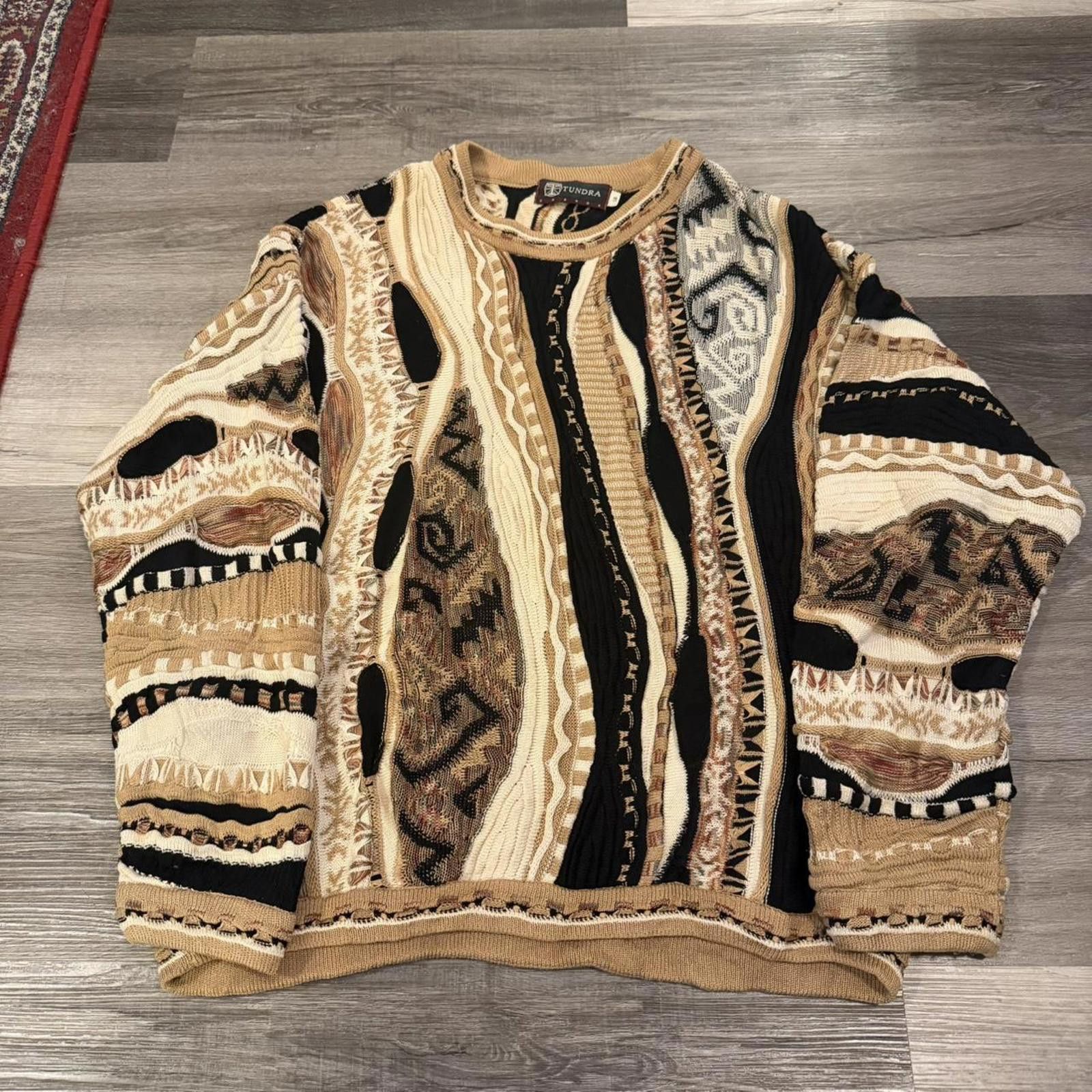 Tundra vintage tundra coogi style 3D knit sweater 90s L Size US L / EU 52-54 / 3 - 3 Thumbnail