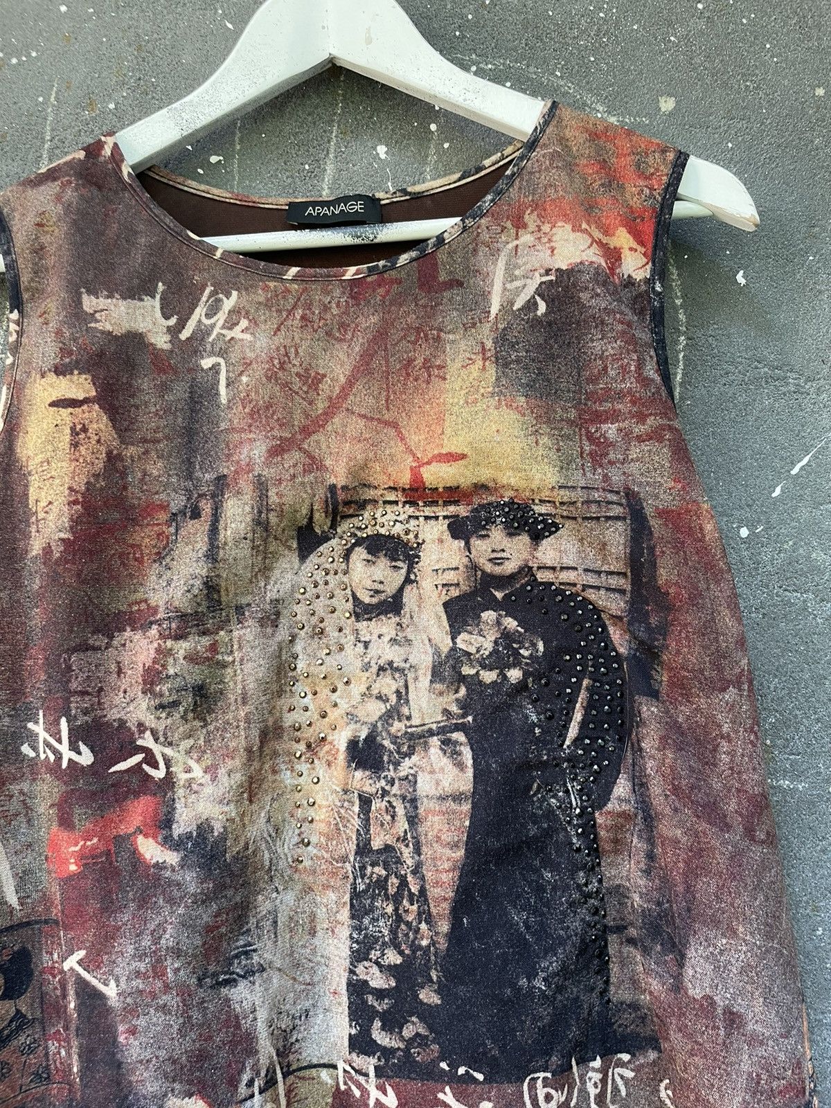 Japanese Brand Vintage Apanage Y2K 00’s Japanese Short Sleeve Tee RARE Size XL / US 12-14 / IT 48-50 - 4 Thumbnail