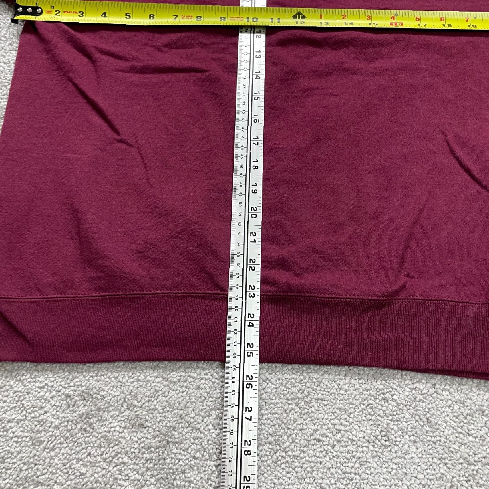 Hanes VINTAGE: No — Hanes Ecosmart Pullover Sweatshirt Mens Large Maroon Crew Neck Fleece Casual Hands Off Size US L / EU 52-54 / 3 - 7 Thumbnail