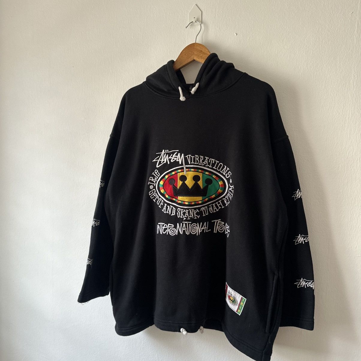 Stussy Vintage Stussy Vibrations International Tribe Irie Hoodie Size US XL / EU 56 / 4 - 2 Thumbnail