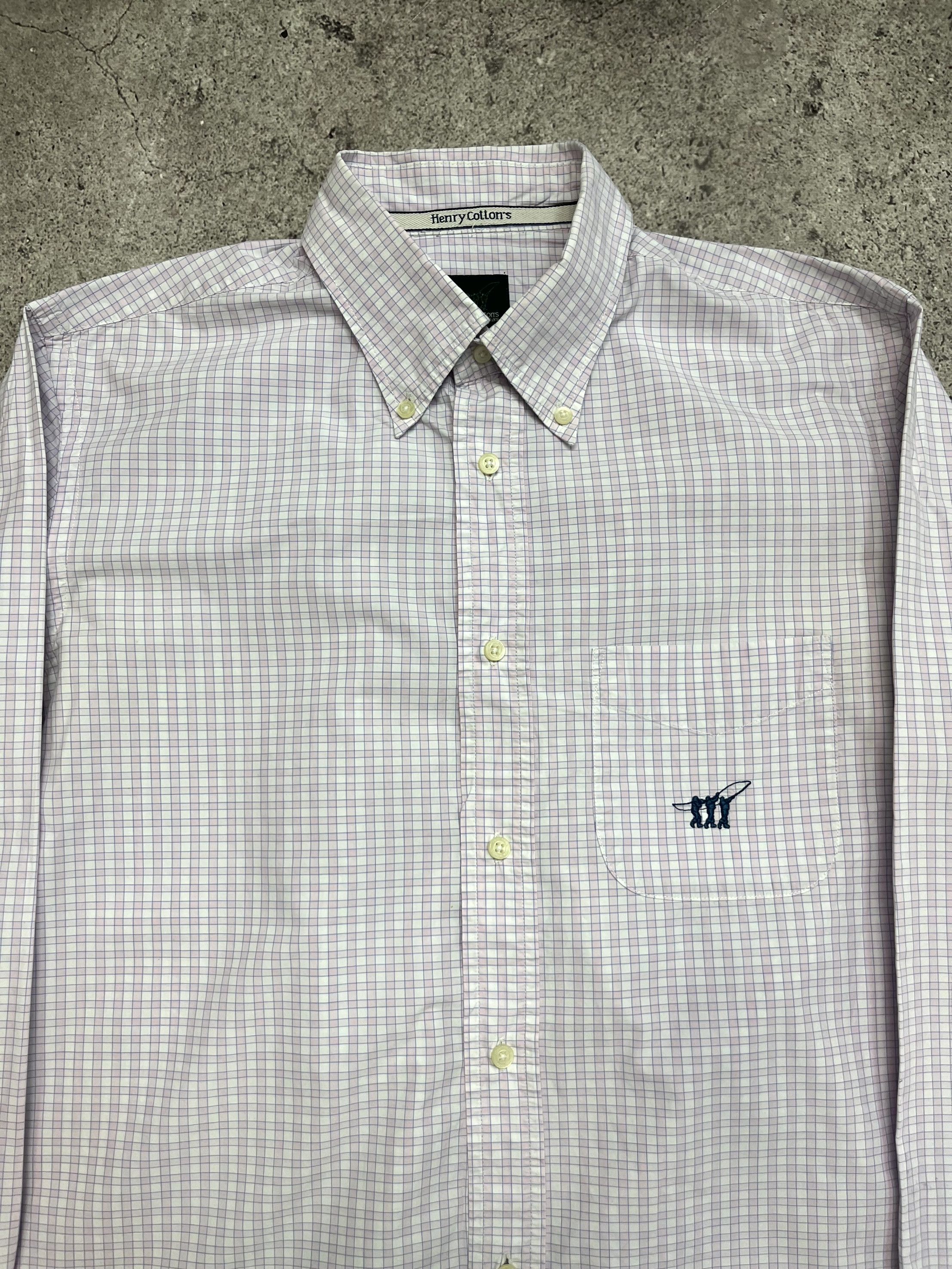 Henry Cotton's Henry Cottons Italian Classic Check Pink Shirt Size L Size US L / EU 52-54 / 3 - 5 Thumbnail