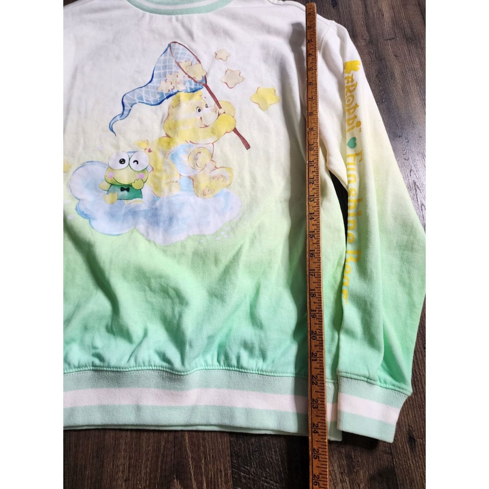 Vintage VINTAGE Hello Kitty x Care Bears Fleece Ombre Sweatshirt Crew S Green Womens Size US S / EU 44-46 / 1 - 4 Thumbnail
