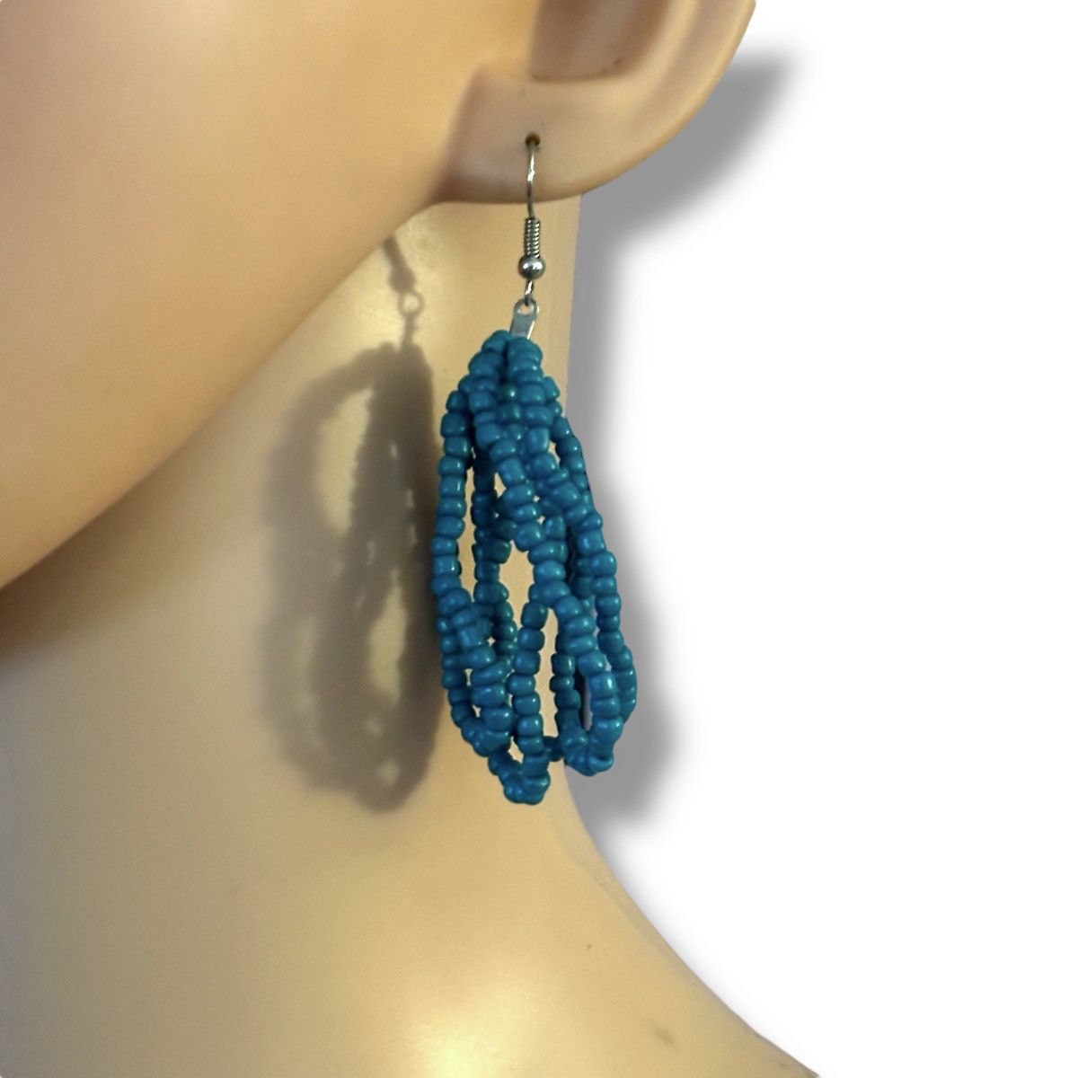 Other Bohemian turquoise triple hoop beaded dangle earrings Size ONE SIZE - 2 Thumbnail