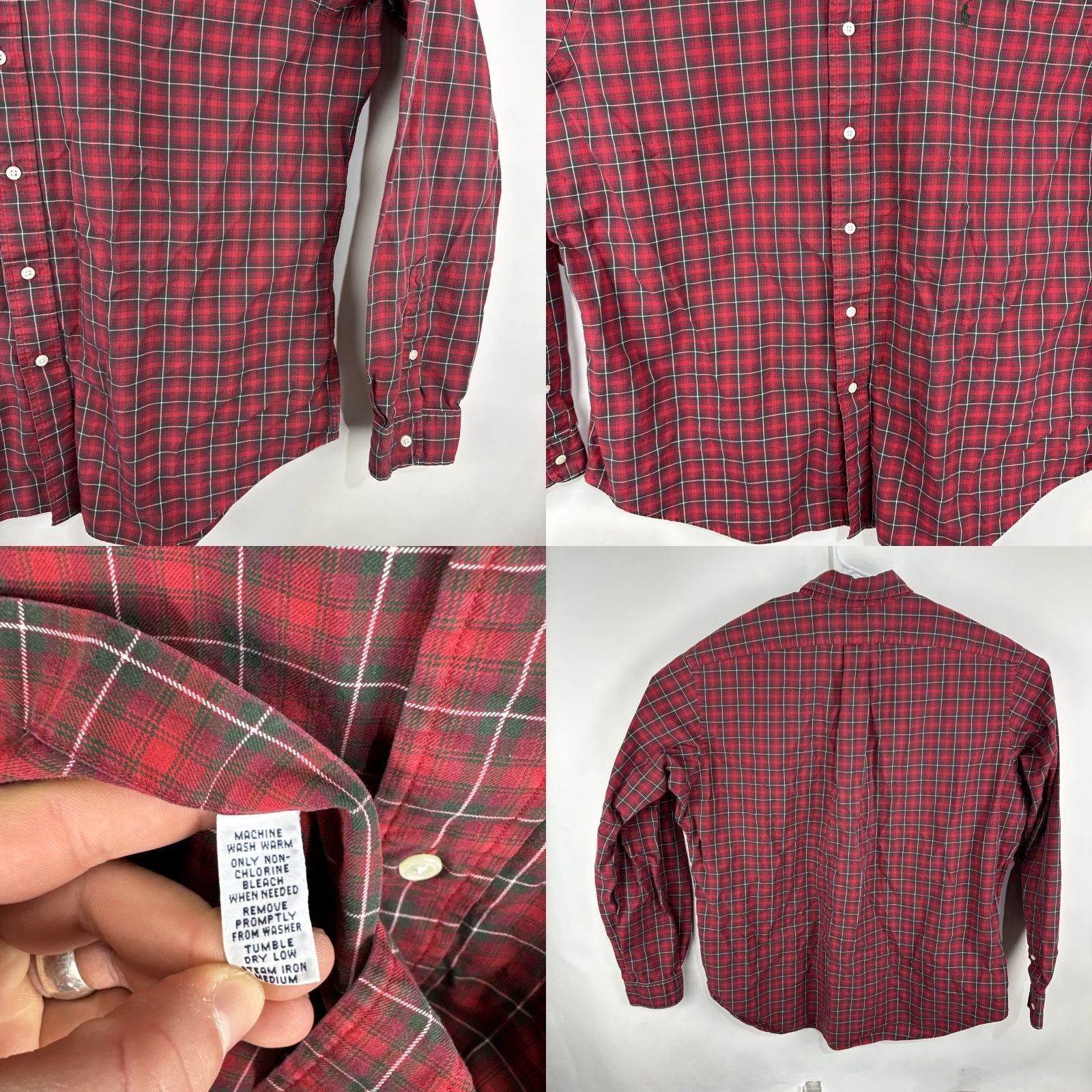 Polo Ralph Lauren Vintage Polo Ralph Lauren Mens Classic Fit Shirt XL Plaid Long Sleeve Button Red Size US XL / EU 56 / 4 - 8 Thumbnail