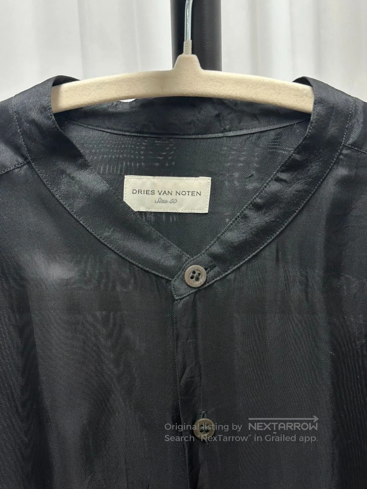 Dries Van Noten Dries Van Noten Sheer Black Shirt. Size XL / US 12-14 / IT 48-50 - 4 Thumbnail