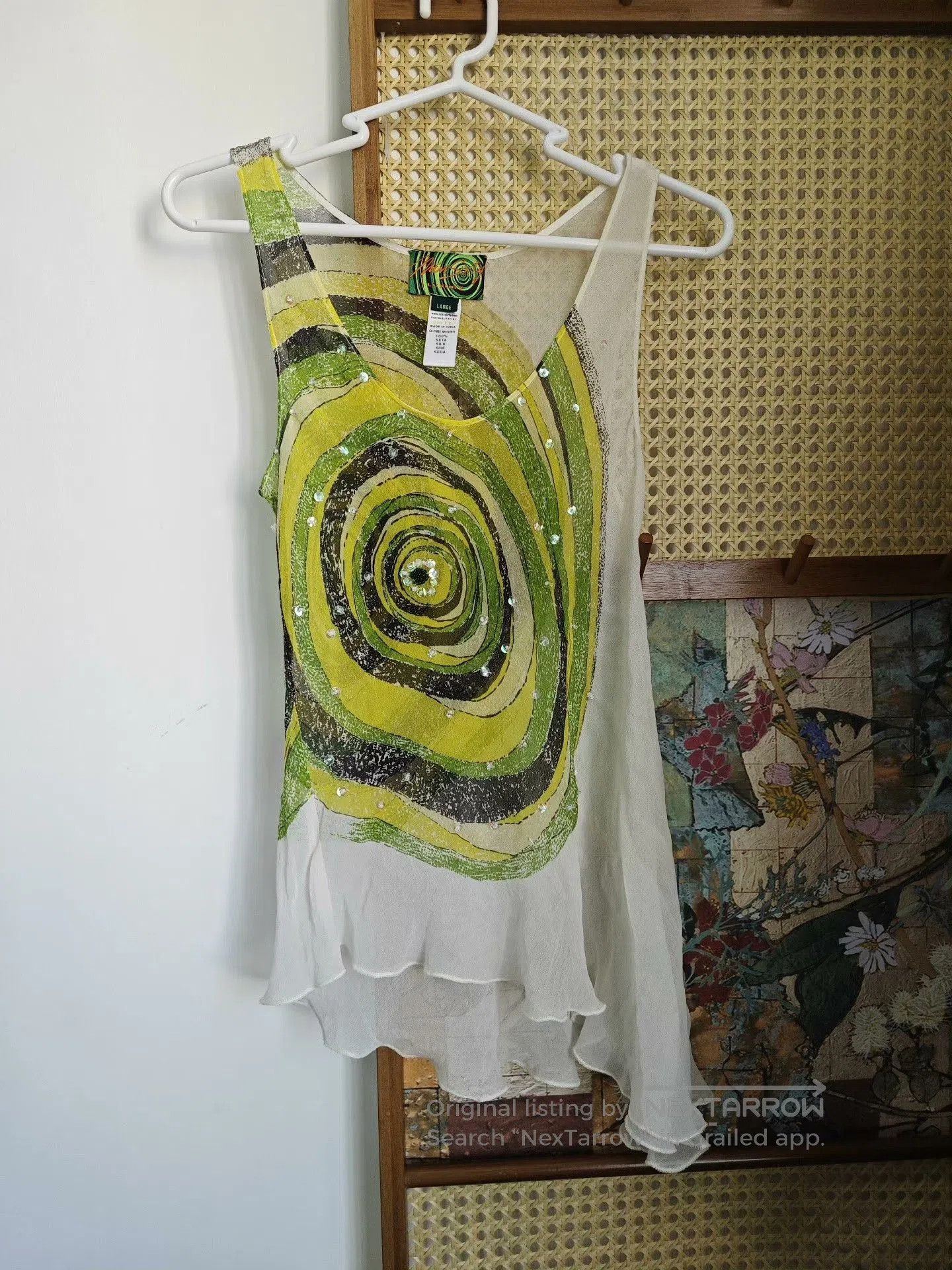 Miss Sixty Miss Sixty Beaded Silk Irregular Vest. Size L / US 10 / IT 46 - 2 Thumbnail