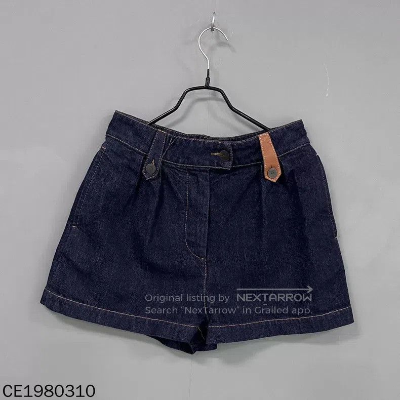 Loewe Loewe Patchwork logo denim shorts Size 25" / US 0 / IT 36 - 4 Thumbnail