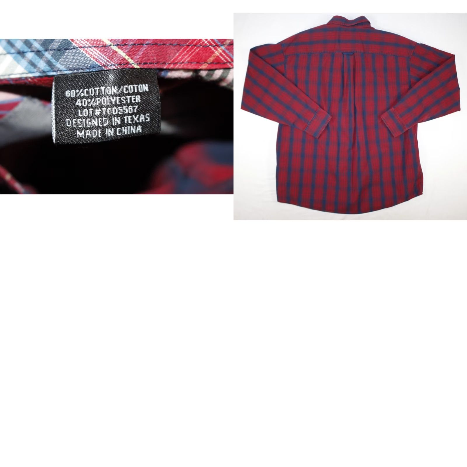 Vintage Panhandle Shirt Men's L Tuf Cooper Performance Button Down Western Rodeo Plaid Red Size US L / EU 52-54 / 3 - 8 Thumbnail