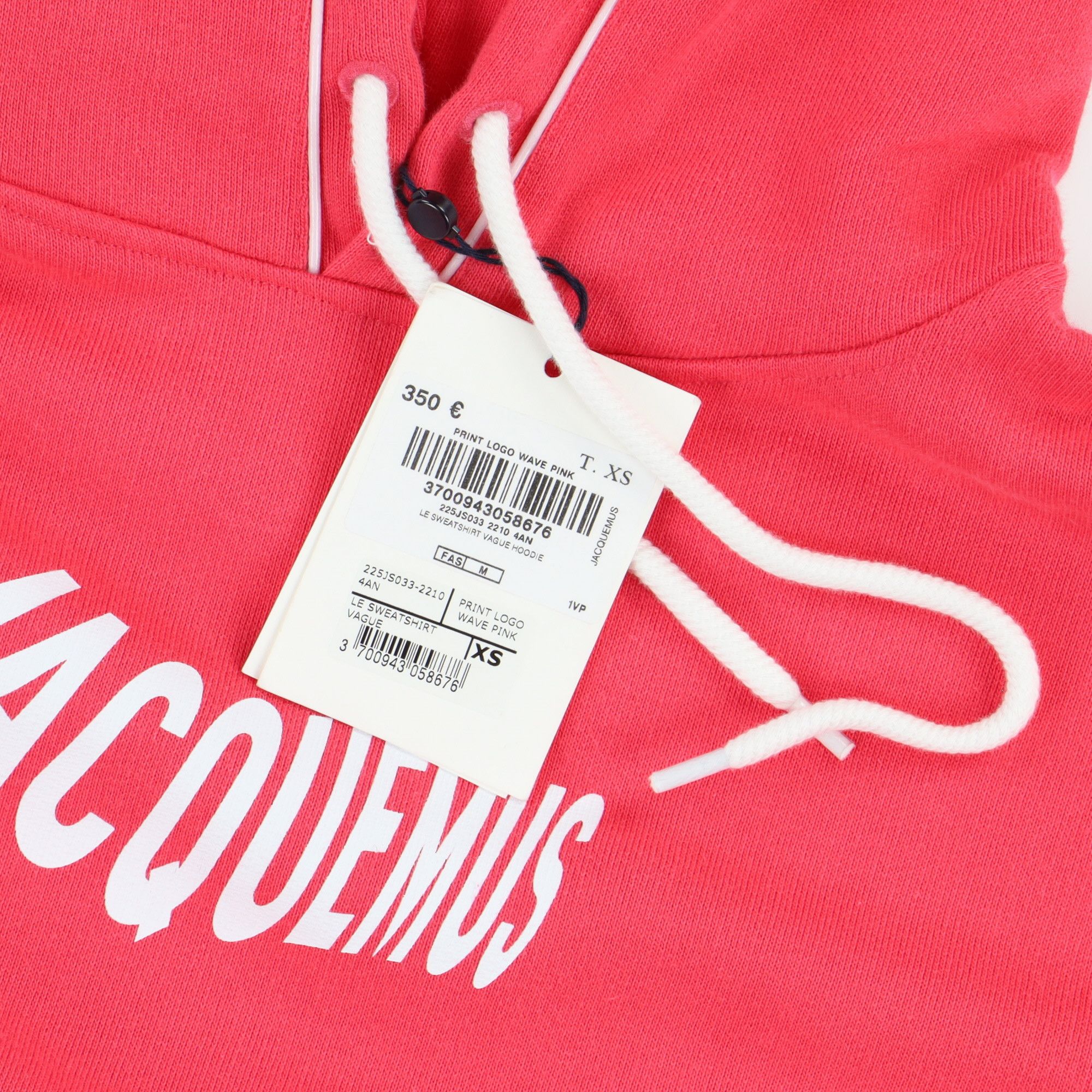 Jacquemus Pink Le Sweatshirt Vague Wave Logo Hoodie Size US XS / EU 42 / 0 - 9 Thumbnail