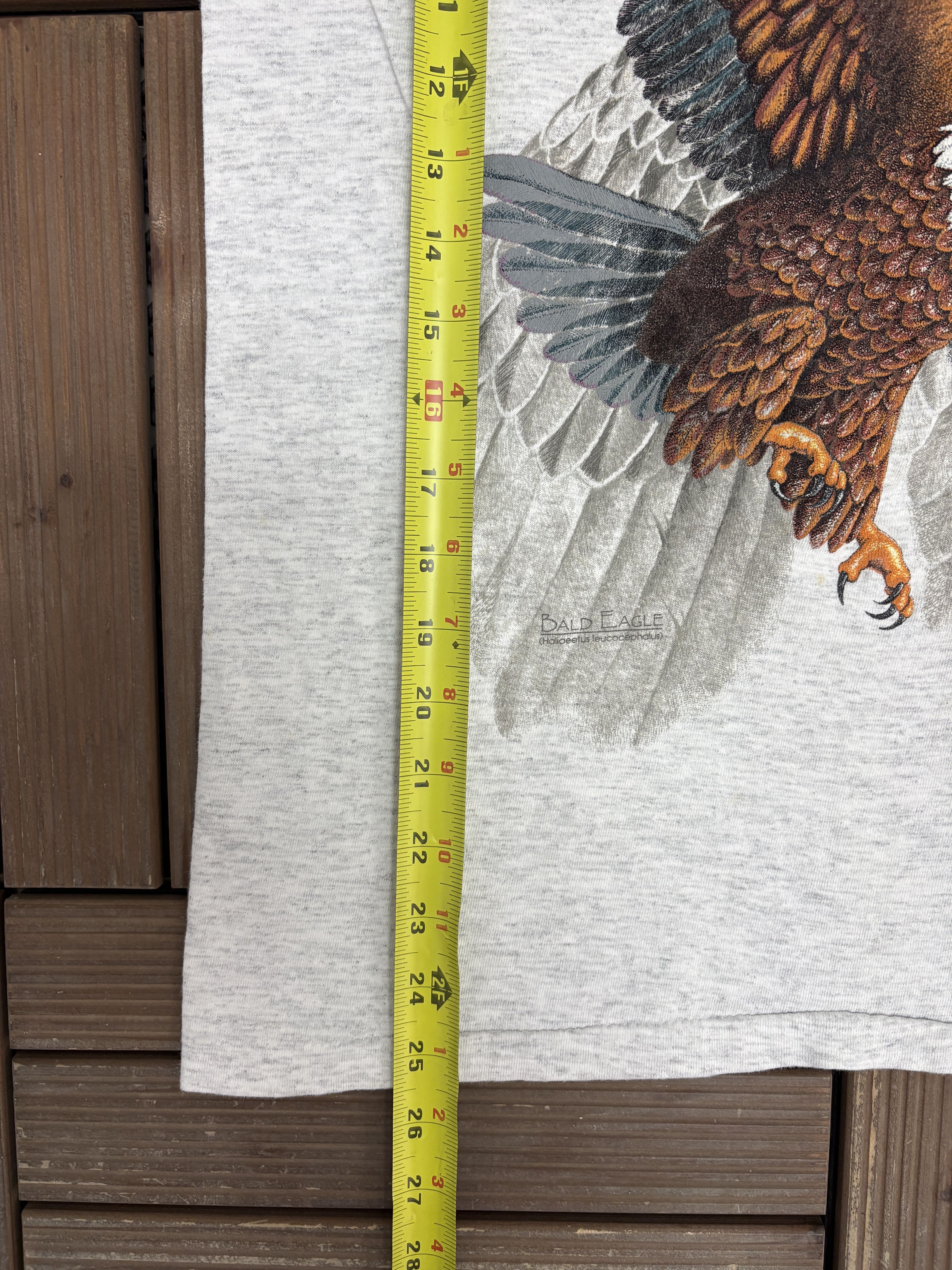 Vintage Bald Eagle Big Print Vintage Grey T-Shirt Tee Size US M / EU 48-50 / 2 - 8 Thumbnail
