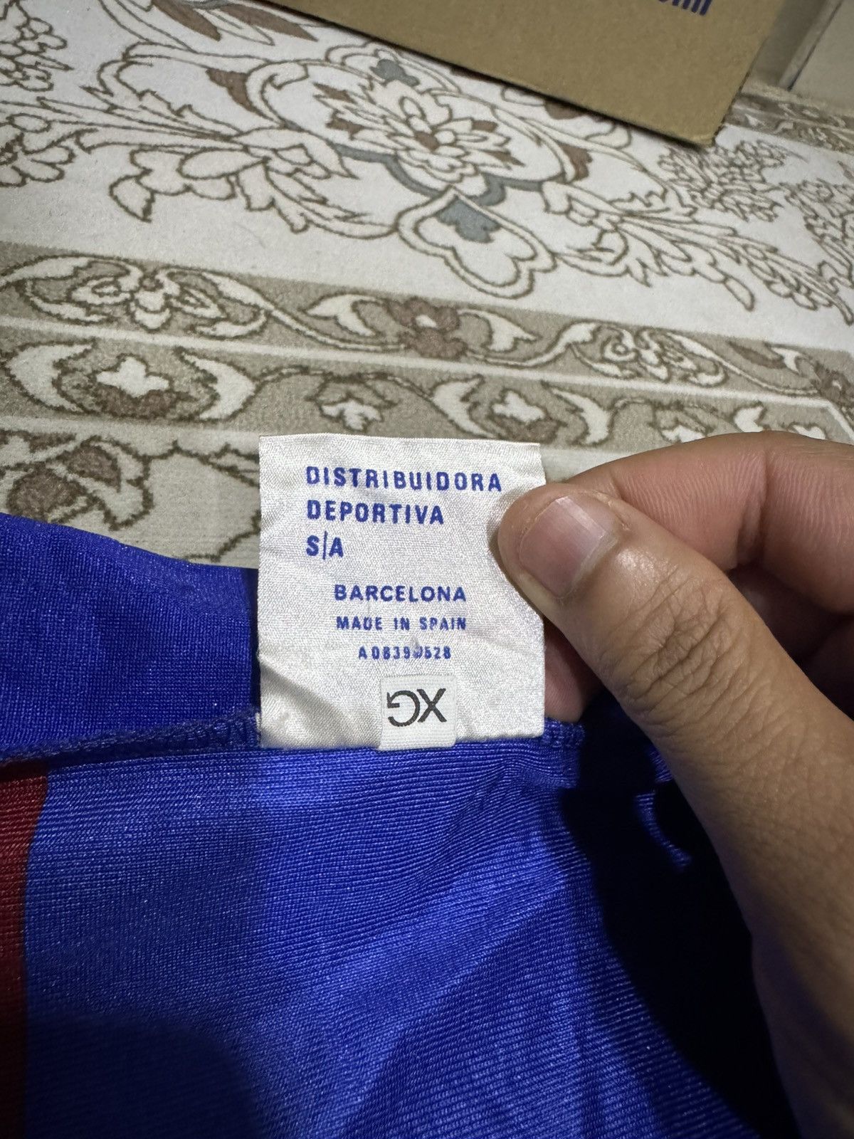 Vintage Vtg 80’s Maradonna Era Home Barcelona L/S Stripe Jersey Size US M / EU 48-50 / 2 - 9 Thumbnail