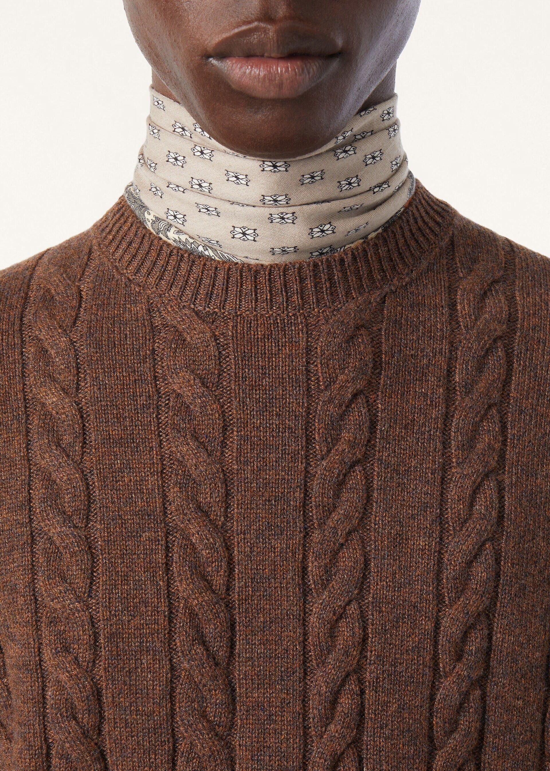 Loro Piana os11x0226 FAQ4517 Cedar Crewneck Sweater Apple Crisp Melange Size US XL / EU 56 / 4 - 3 Thumbnail