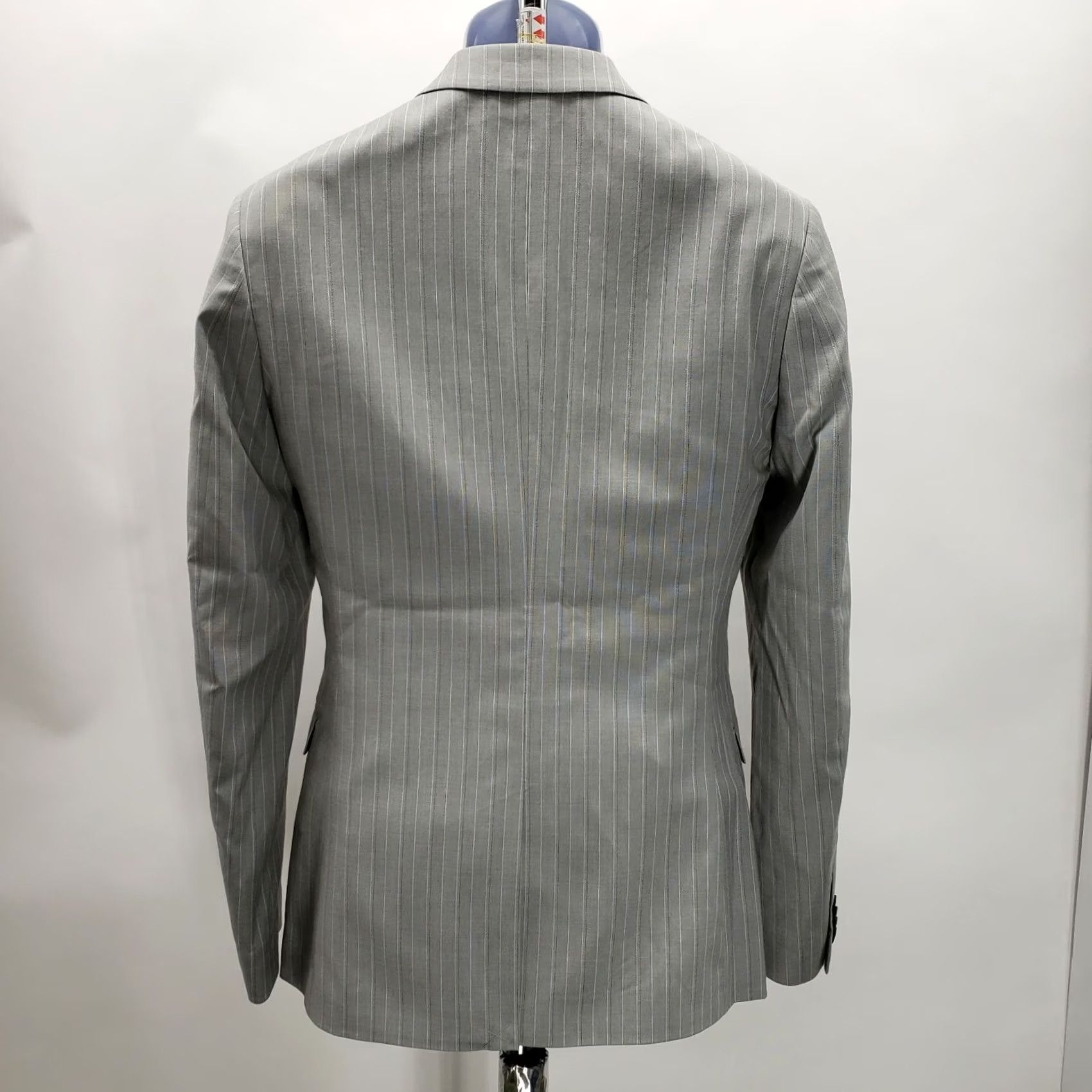 Topman Topman Grey Striped Blazer One-Button Single-Breasted 44R Regular Mens XS? Size 44R - 2 Thumbnail