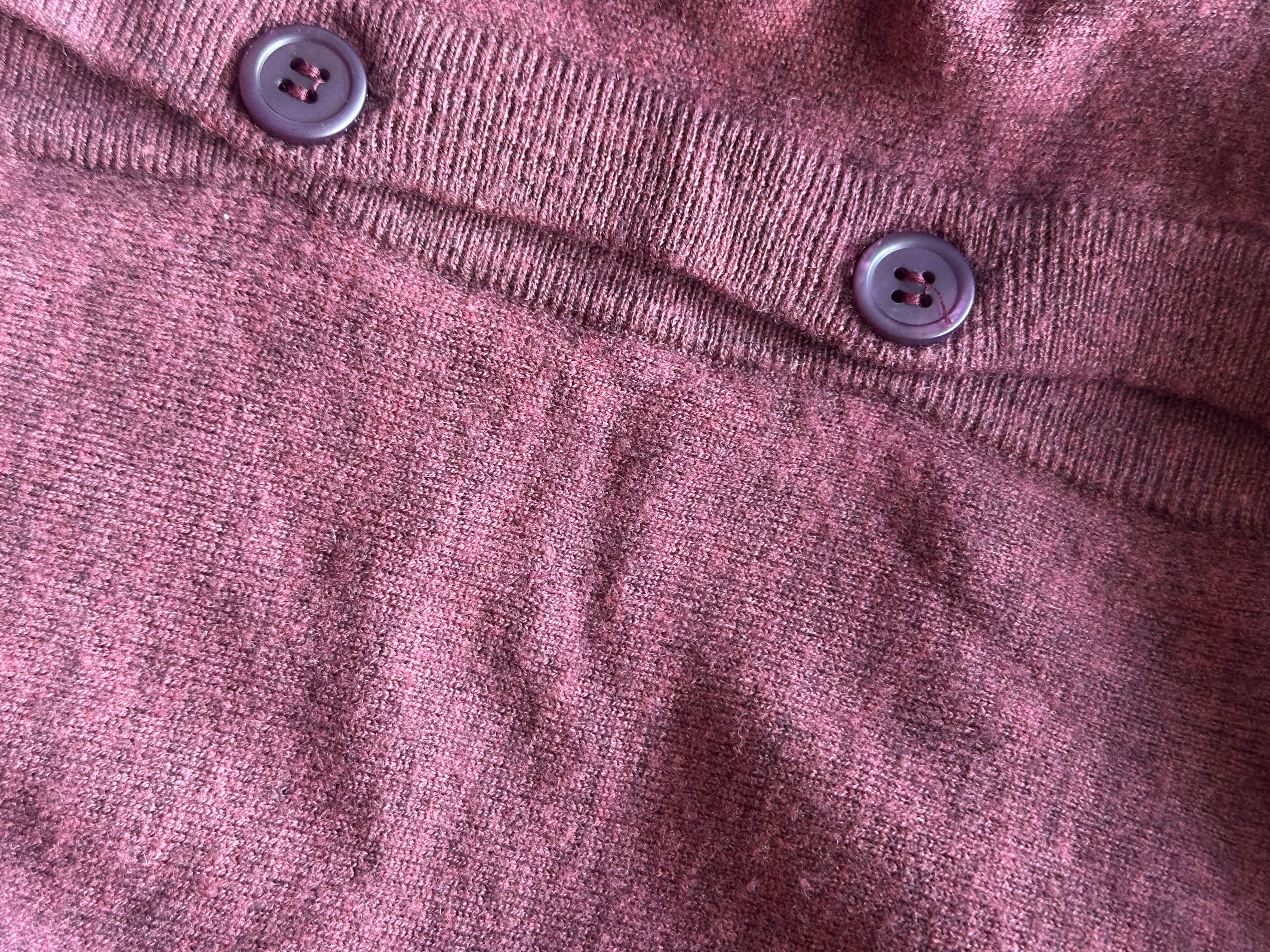 Jil Sander JIL SANDER Maroon Wool Cardigan Sweater Size XS / US 0-2 / IT 36-38 - 10 Thumbnail