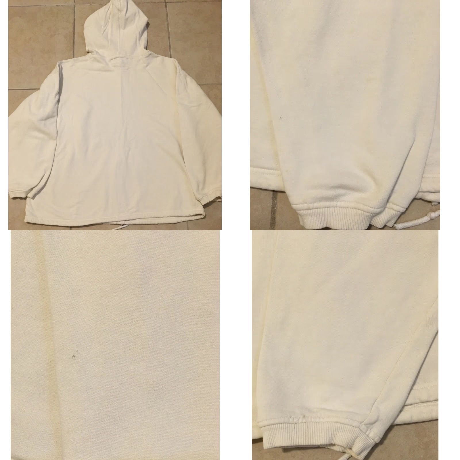 Vintage Vtg 90s BUM Equipment Faded Distress Boxy Hoodie XL Men White Oversized Pullover Sweatshirt Size US XL / EU 56 / 4 - 9 Thumbnail