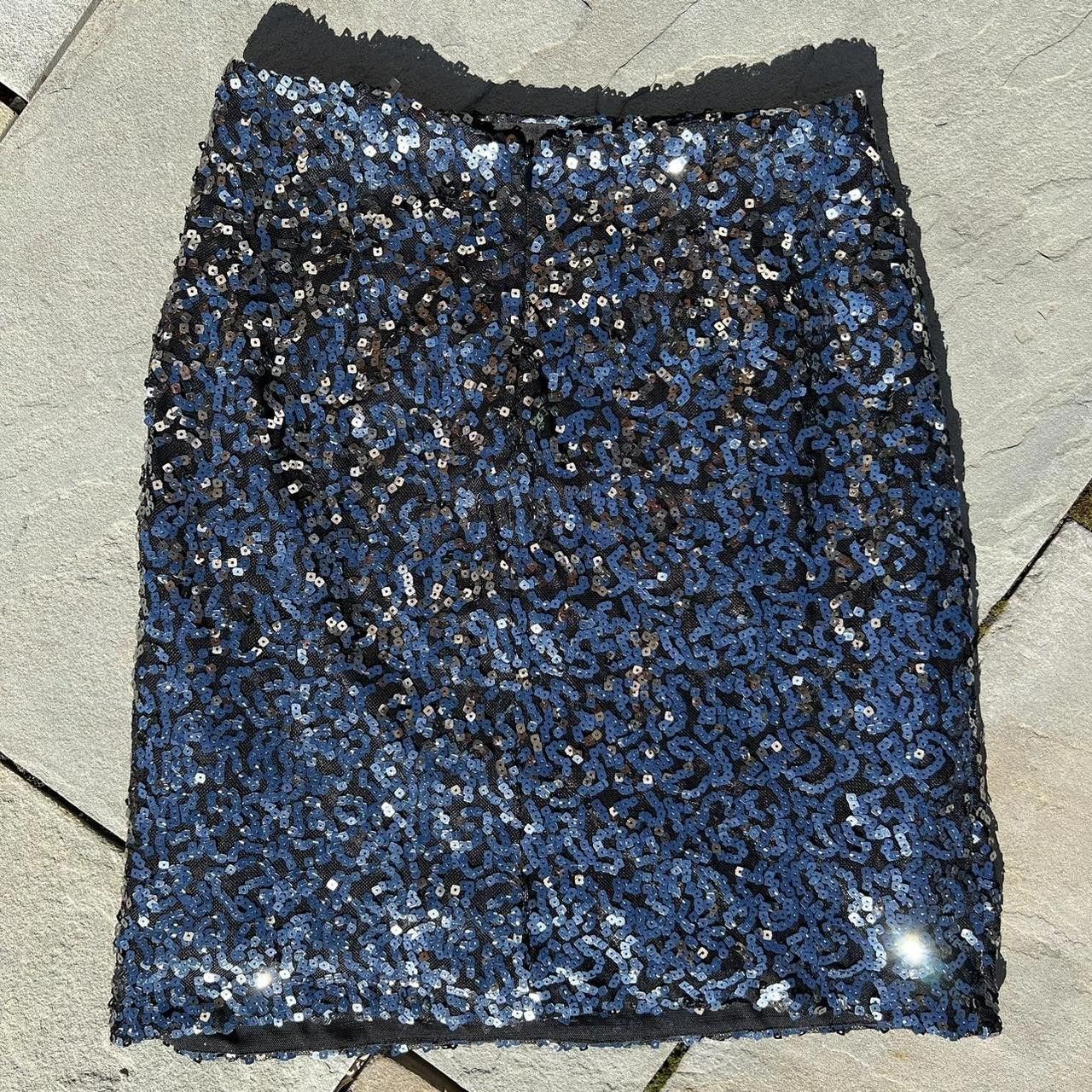 Elie Tahari Tahari Sequin Black Mini Skirt Size 27" / US 4 / IT 40 - 2 Thumbnail