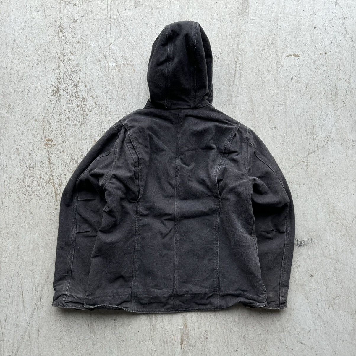 Carhartt × Vintage Crazy Vintage FADED Carhartt Black Faded Hooded Jacket Size US S / EU 44-46 / 1 - 4 Thumbnail